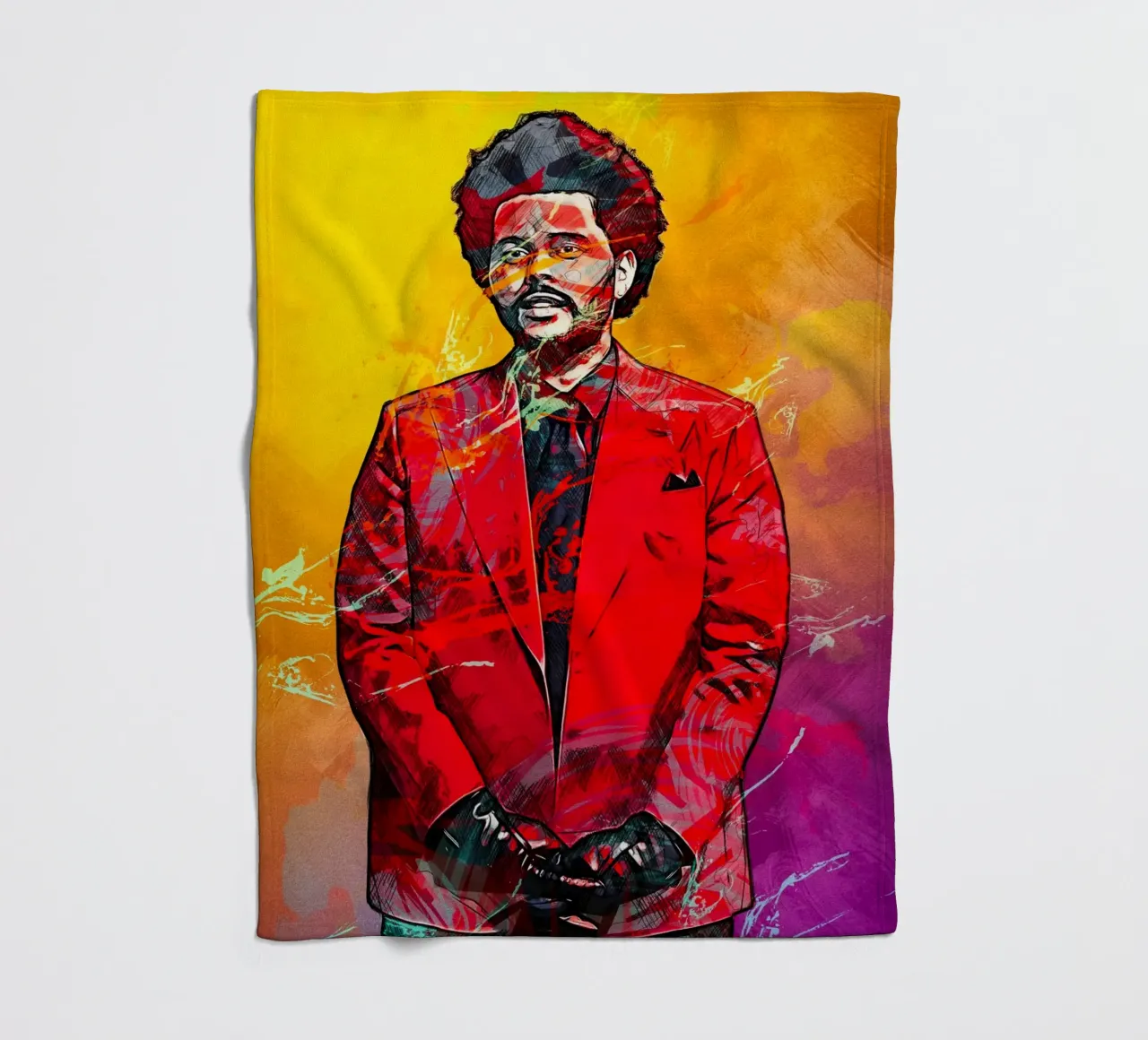 the weeknd coperta in pile da tenten