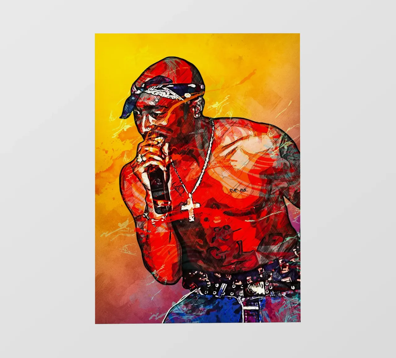 Tupac pellicola backlit da tenten