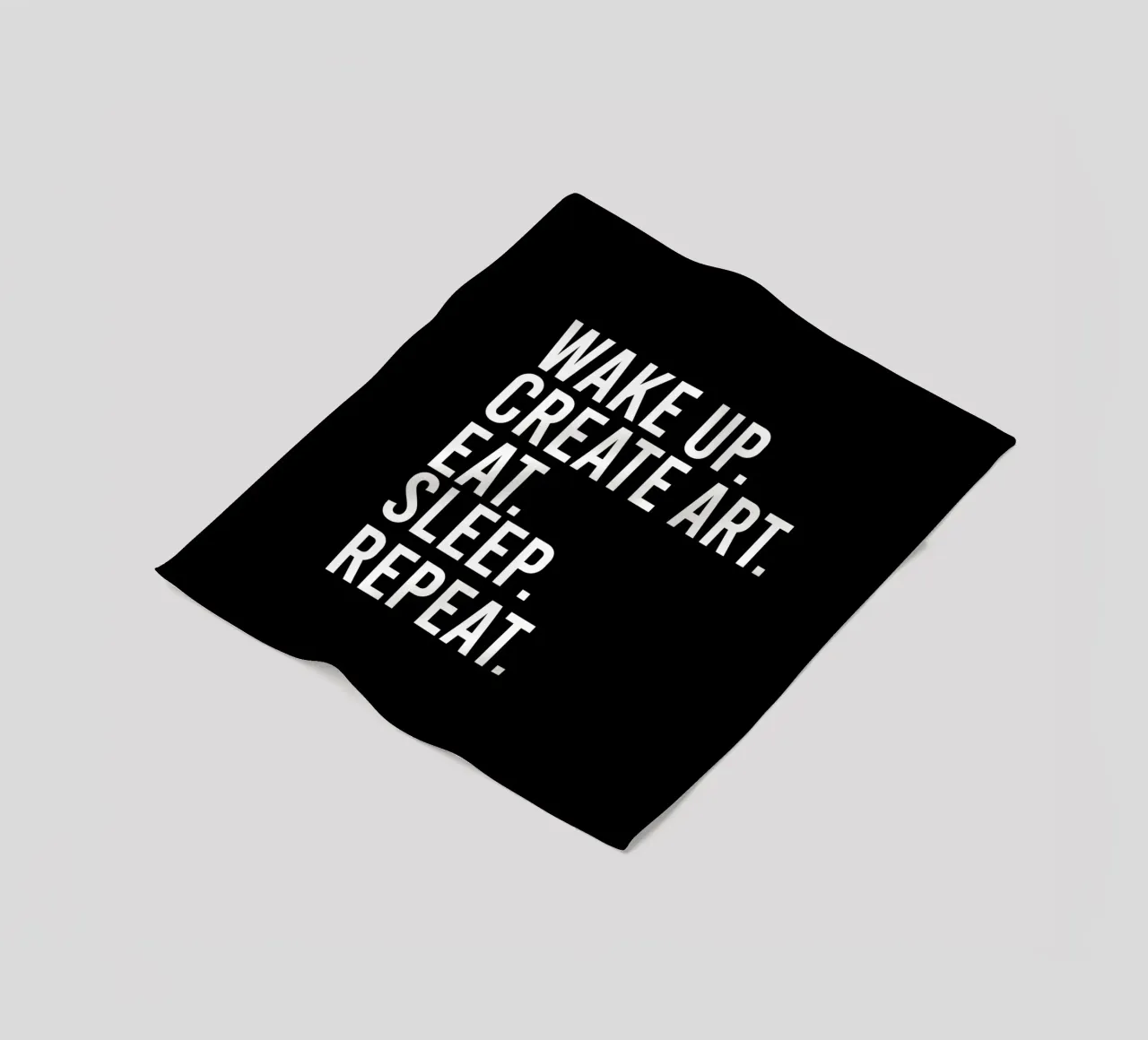 Wake up create art eat sleep repeat fleece blanket by happieeagle