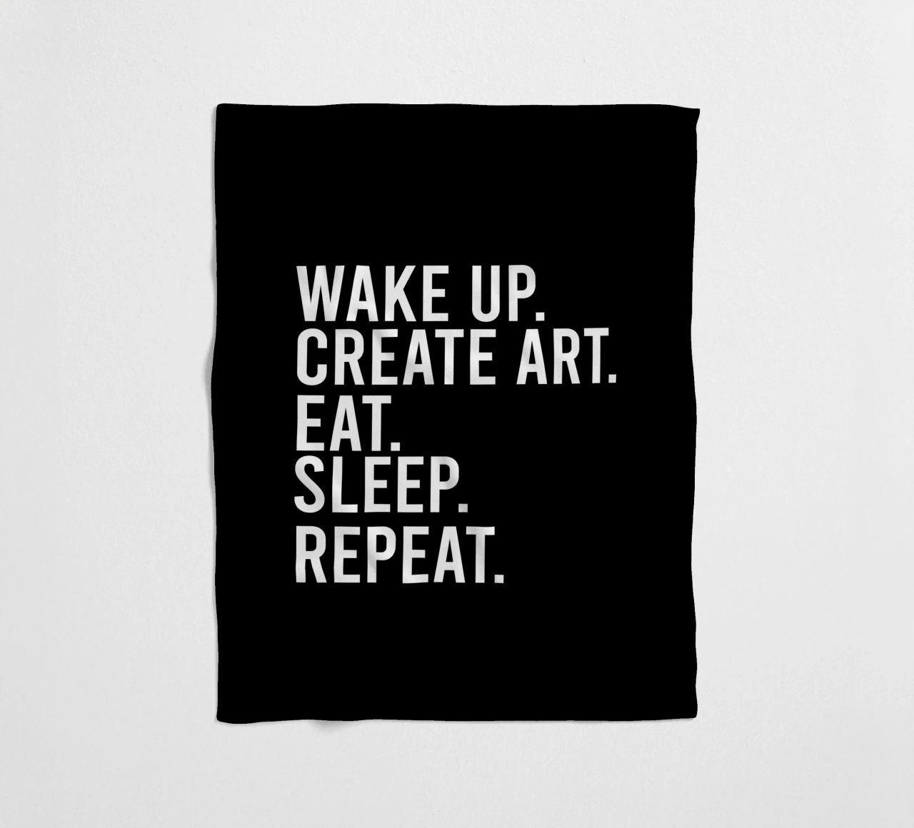 Wake up create art eat sleep repeat coperta in pile da happieeagle