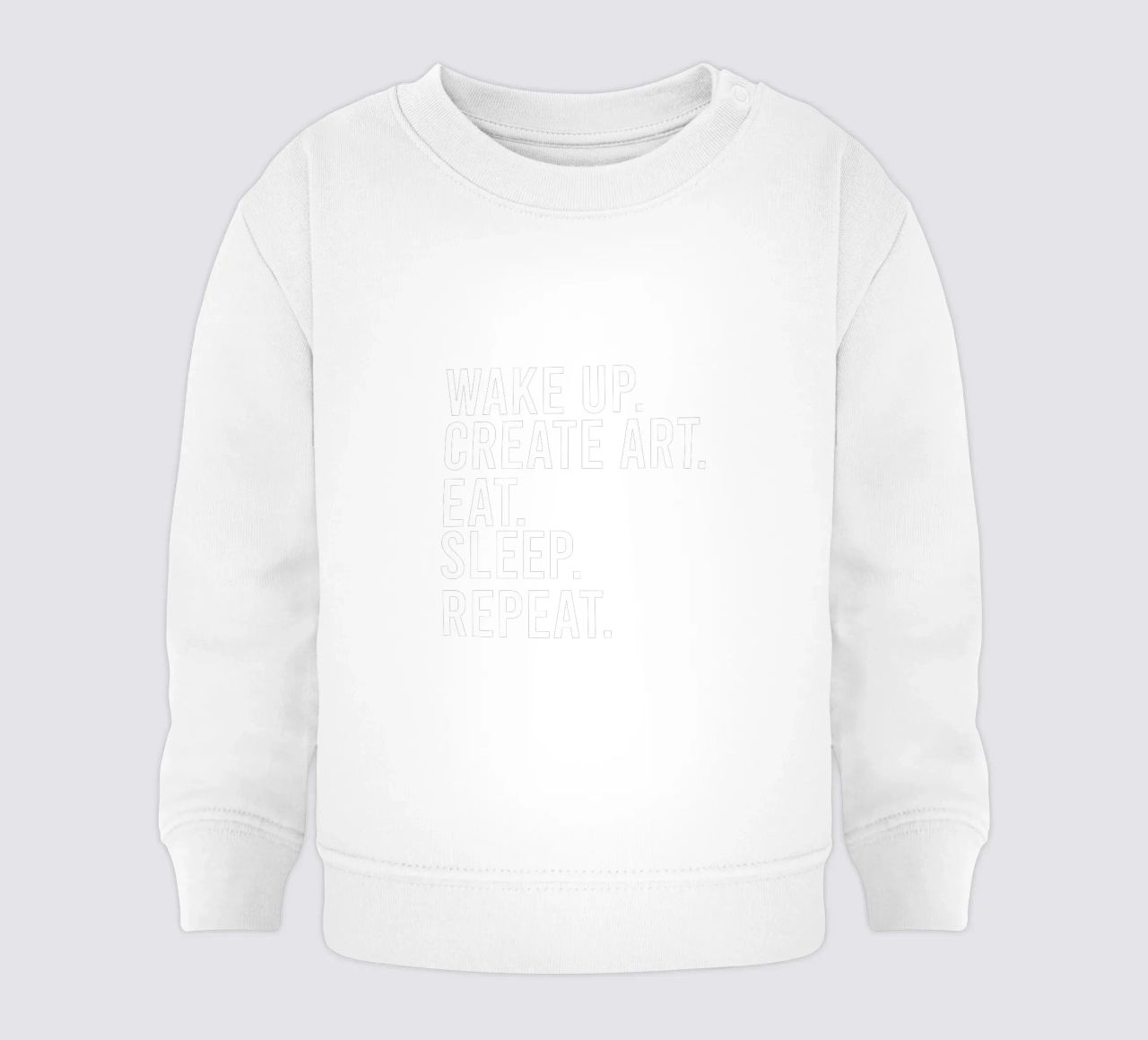 Wake up create art eat sleep repeat felpa neonato da happieeagle