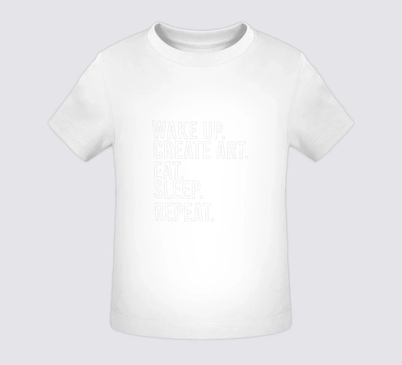 Wake up create art eat sleep repeat maglietta neonato da happieeagle