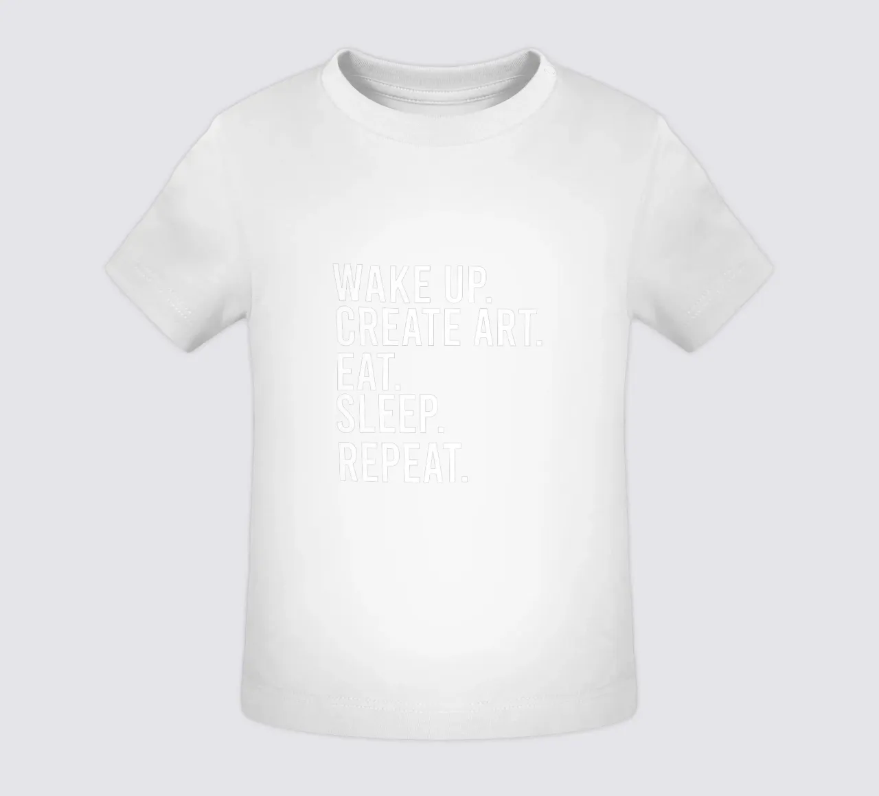 Wake up create art eat sleep repeat maglietta neonato da happieeagle