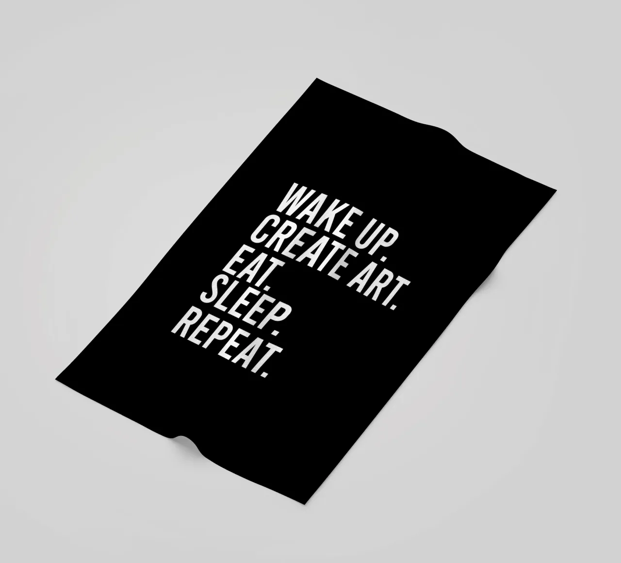 Wake up create art eat sleep repeat Strandtuch von happieeagle