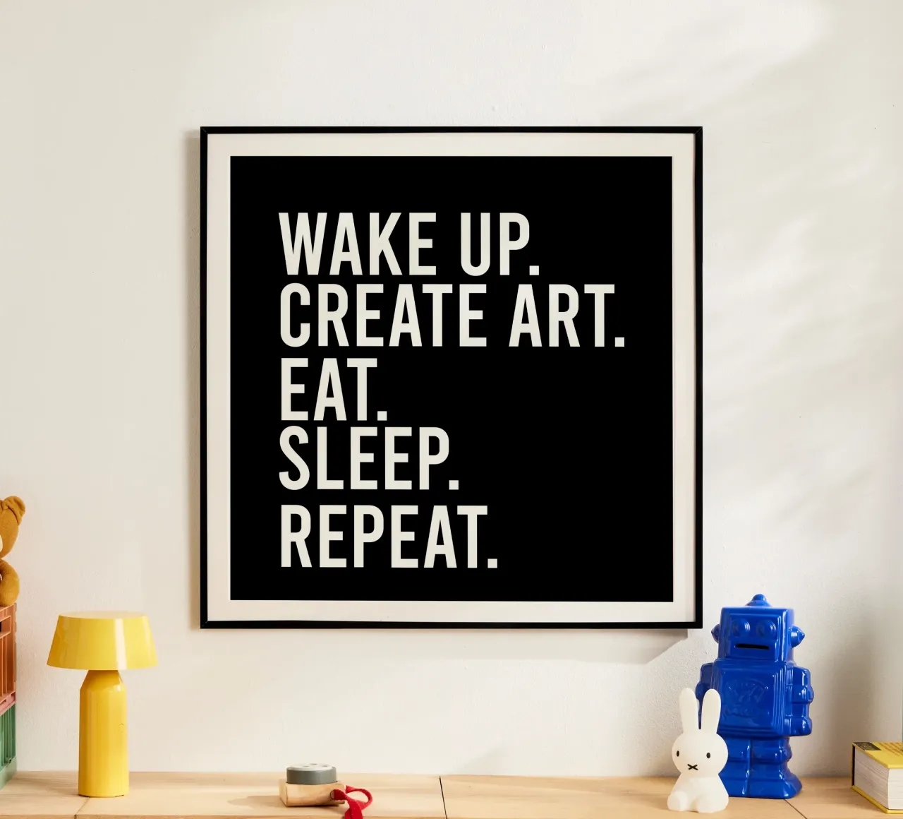 Wake up create art eat sleep repeat carta hahnemühle da happieeagle