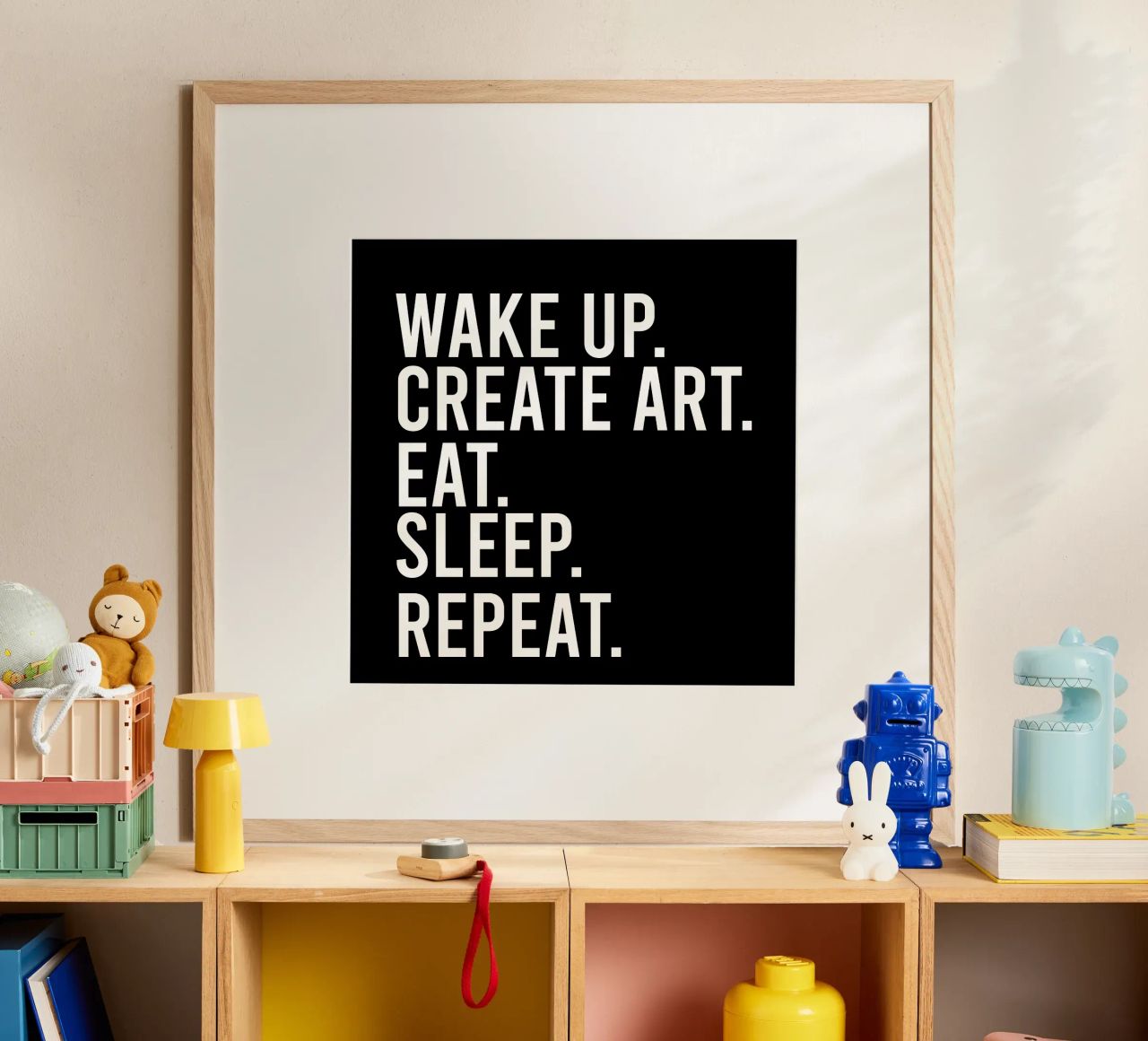 Wake up create art eat sleep repeat poster da happieeagle
