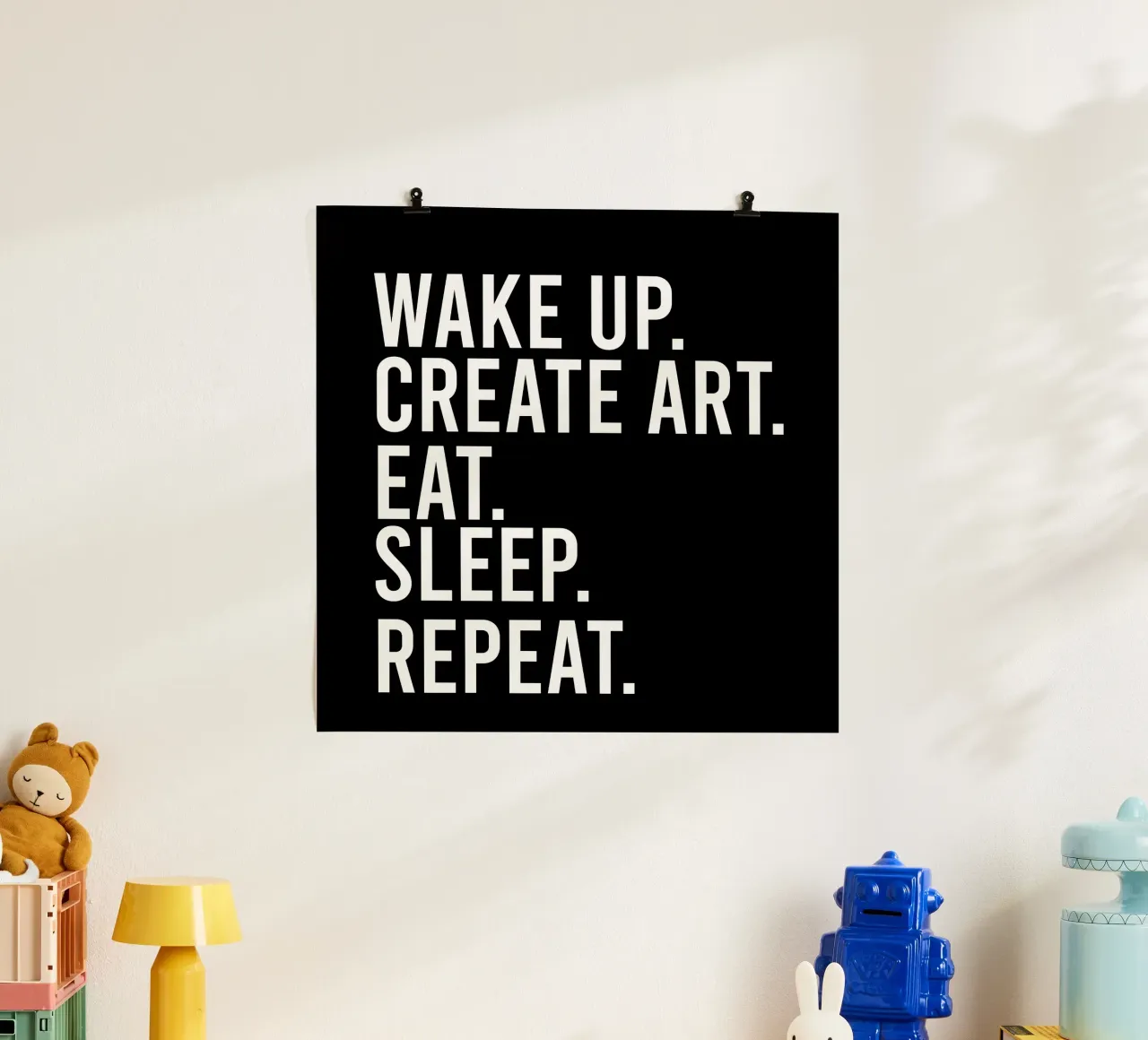 Wake up create art eat sleep repeat carta hahnemühle da happieeagle