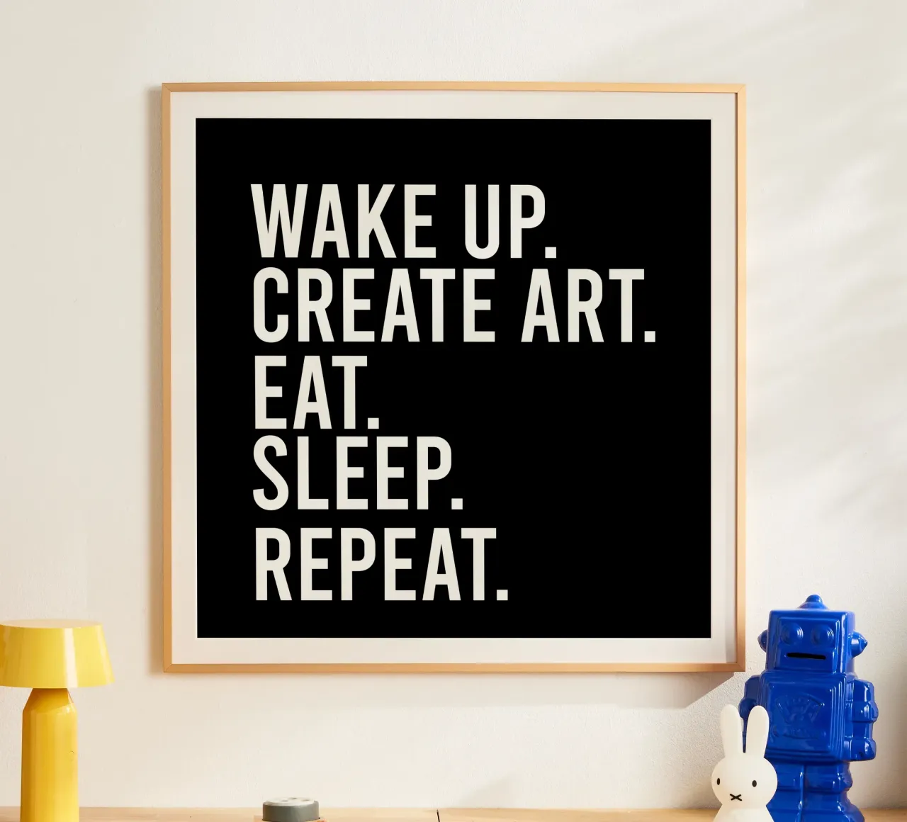 Wake up create art eat sleep repeat carta hahnemühle da happieeagle