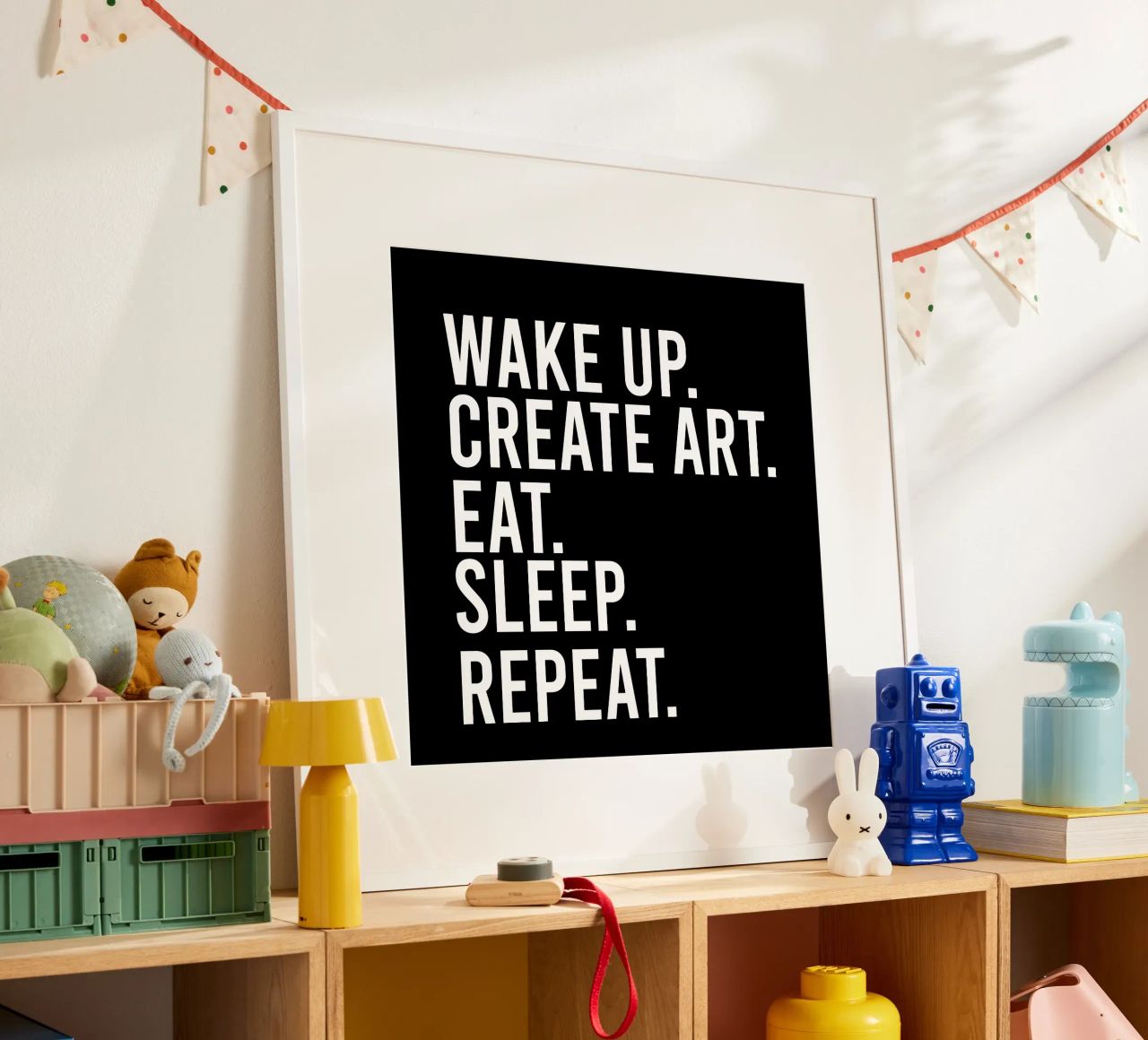 Wake up create art eat sleep repeat poster da happieeagle