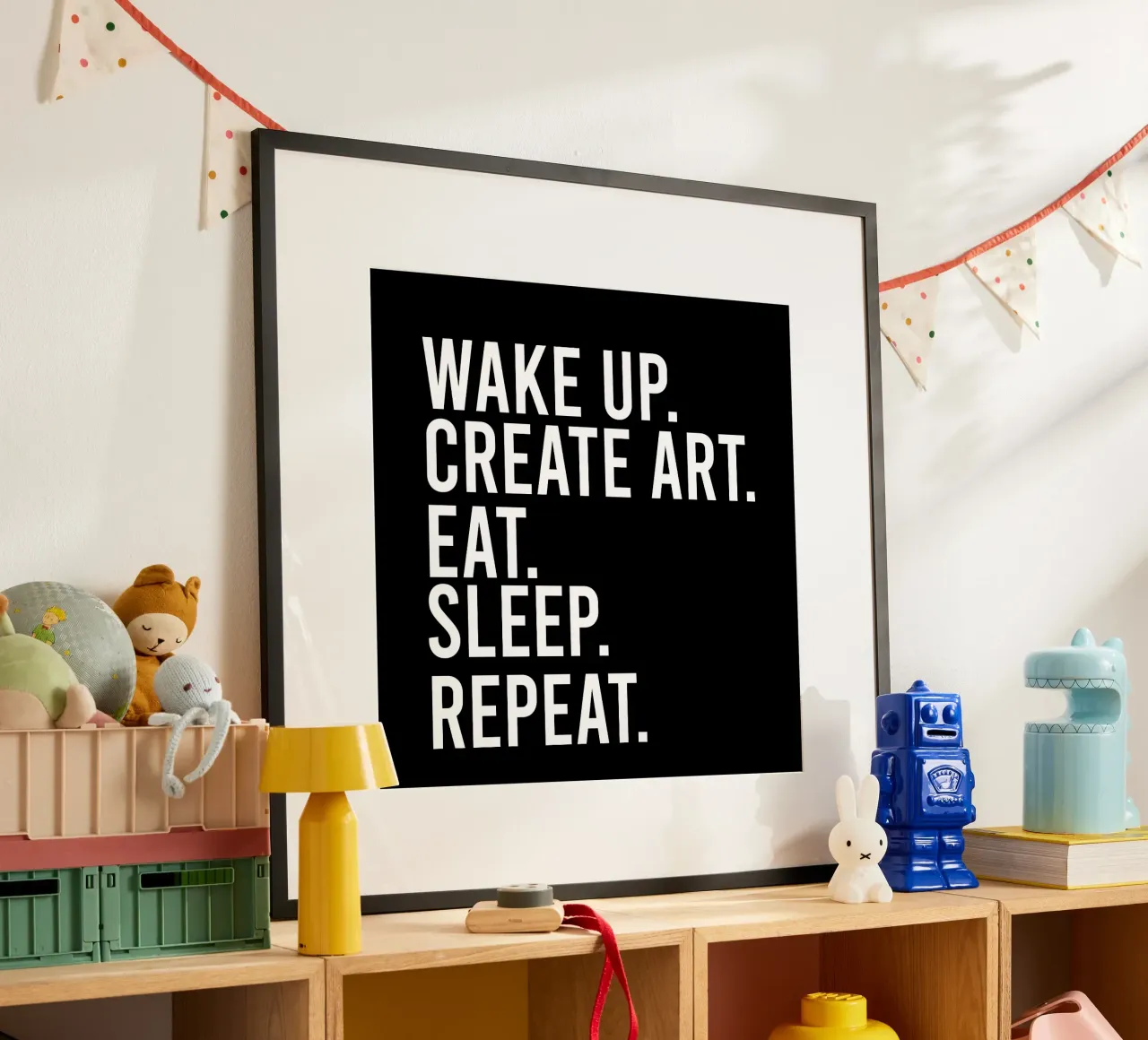 Wake up create art eat sleep repeat carta hahnemühle da happieeagle