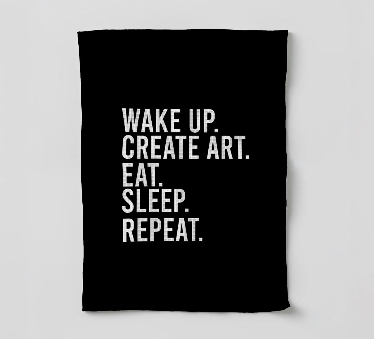Wake up create art eat sleep repeat canovaccio da cucina da happieeagle