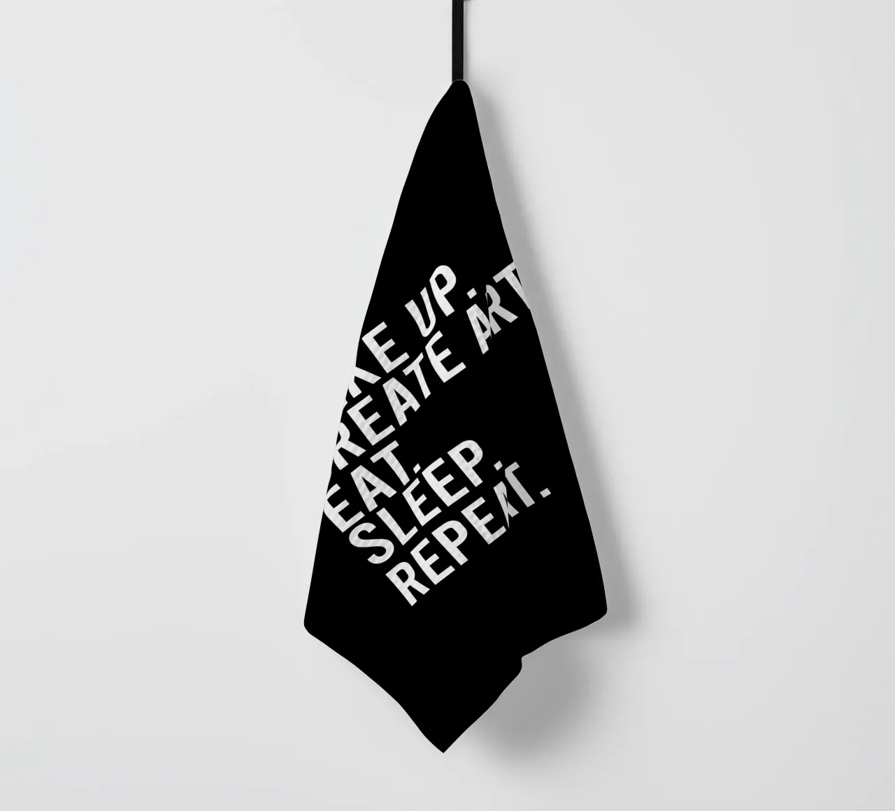 Wake up create art eat sleep repeat torchon de happieeagle