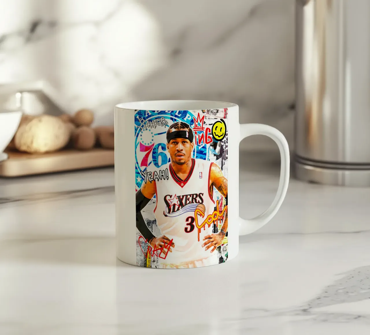 Allen Iverson Philadelphia Sixers 2 tazza in ceramica da tenten