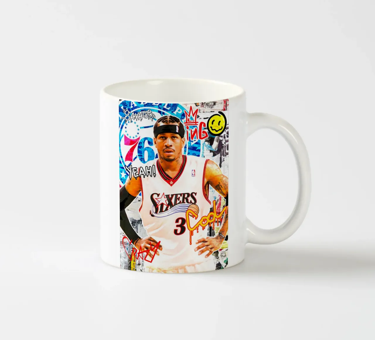 Allen Iverson Philadelphia Sixers 2 tazza in ceramica da tenten