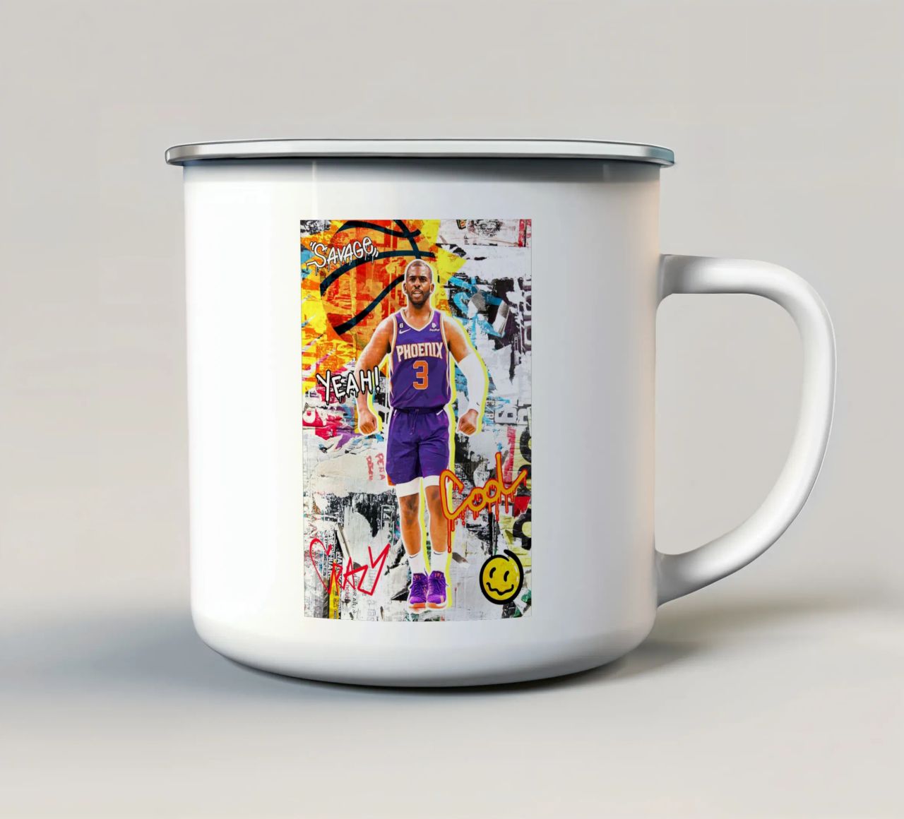 Chris Paul Phoenix Suns 2 tazza in smalto da tenten