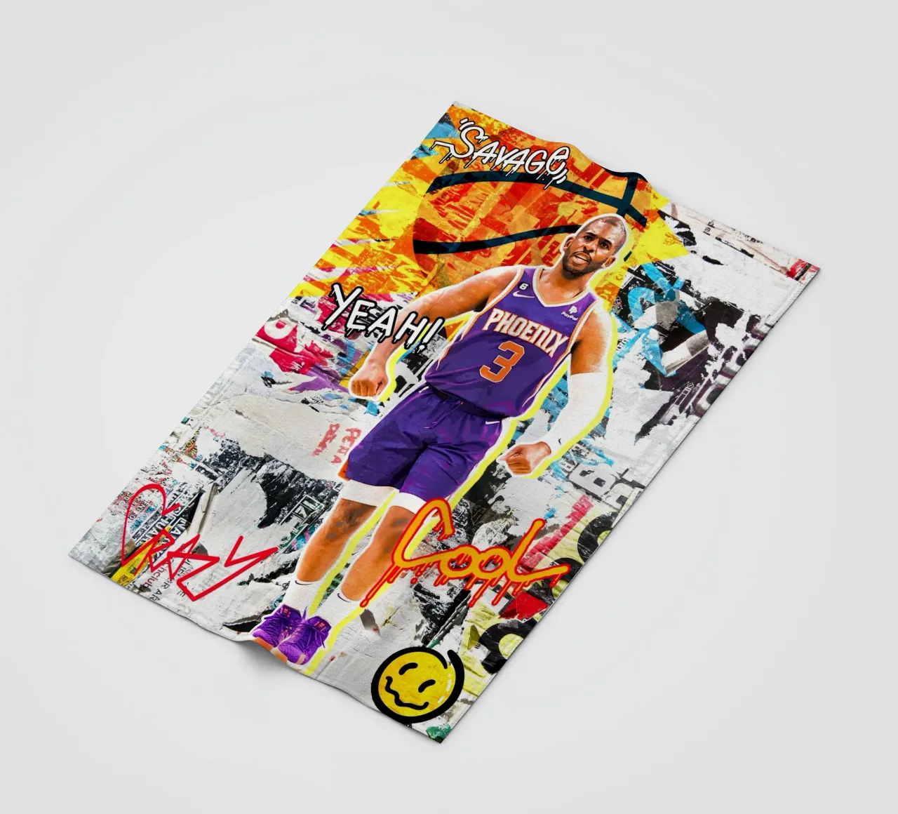 Chris Paul Phoenix Suns 2 coperta in pile da tenten