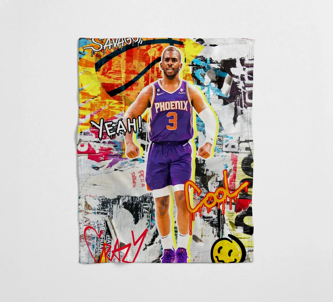 Chris Paul Phoenix Suns 2 coperta in pile da tenten