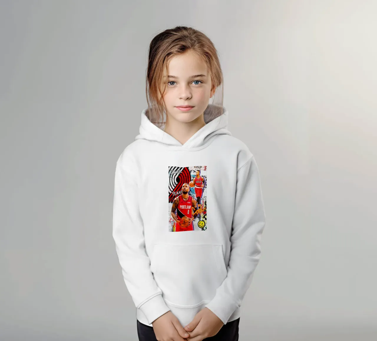 Damian Lillard Portland Trail Blazers 2 felpa bambino con cappuccio da tenten