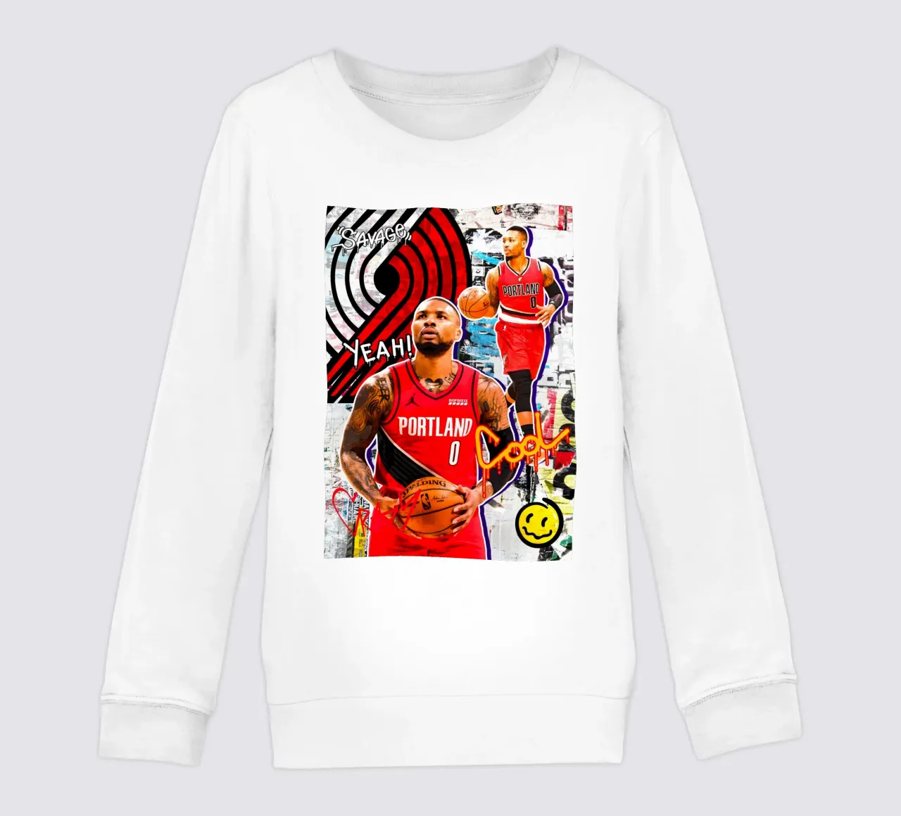 Damian Lillard Portland Trail Blazers 2 felpa bambino da tenten