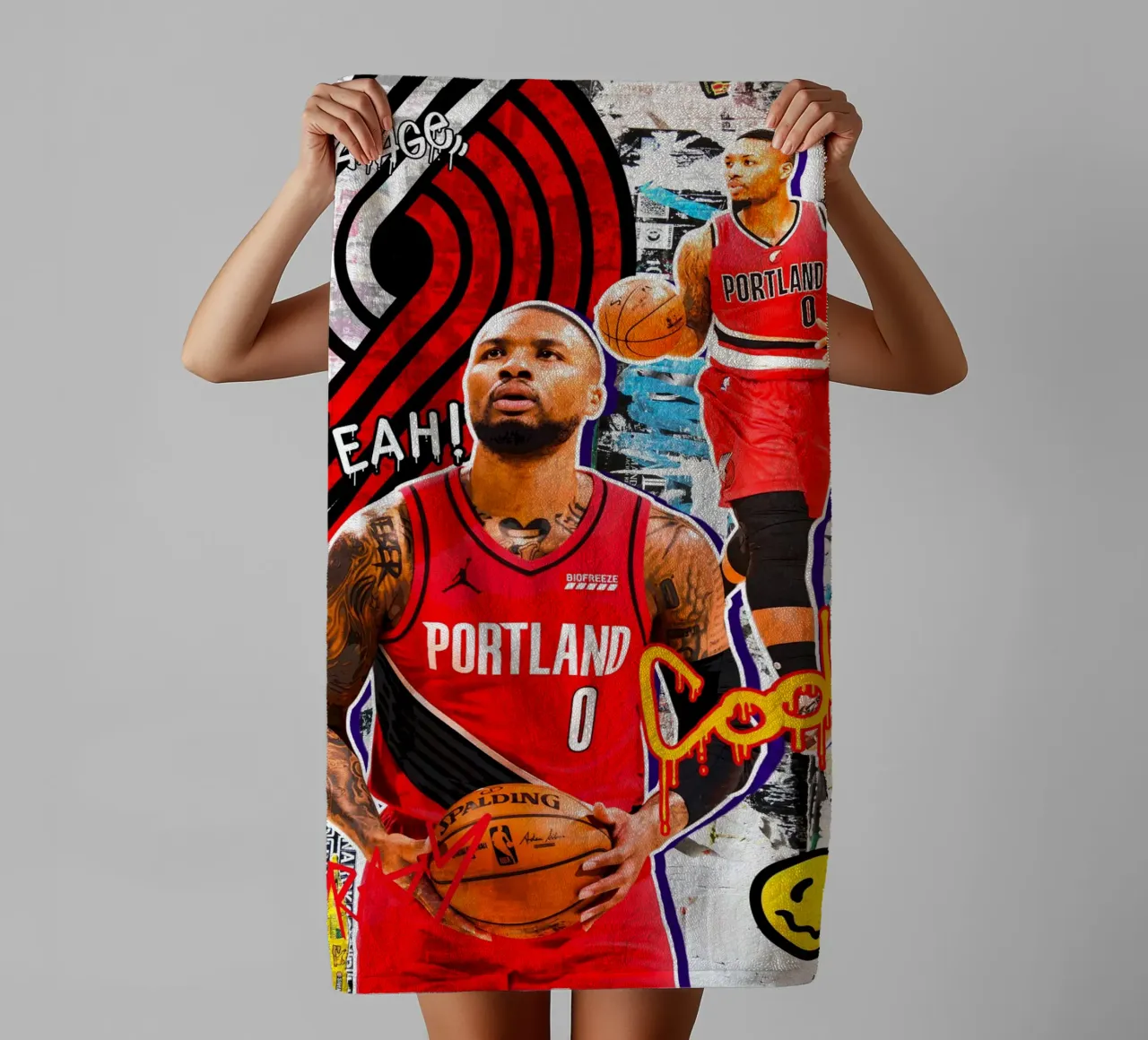 Damian Lillard Portland Trail Blazers 2 asciugamano da bagno da tenten