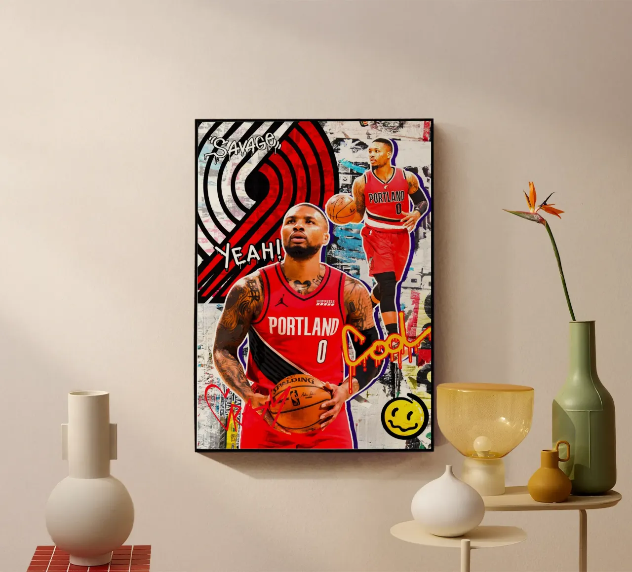 Damian Lillard Portland Trail Blazers 2 plexiglass da tenten