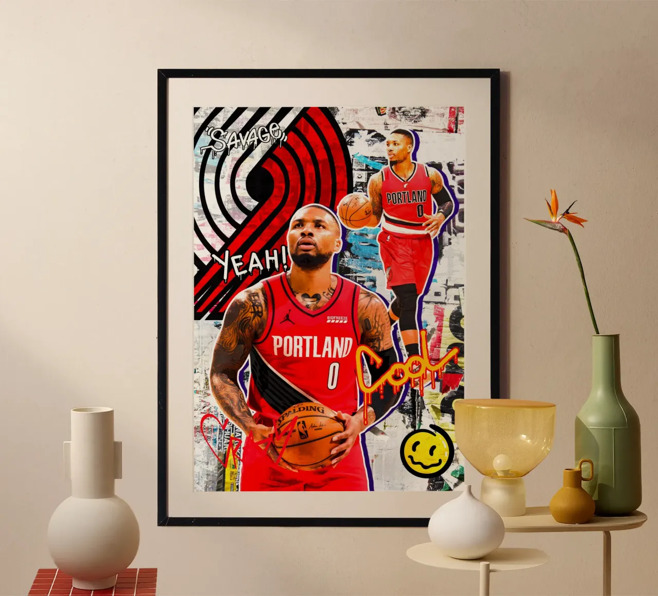 Damian Lillard Portland Trail Blazers 2 carta hahnemühle da tenten