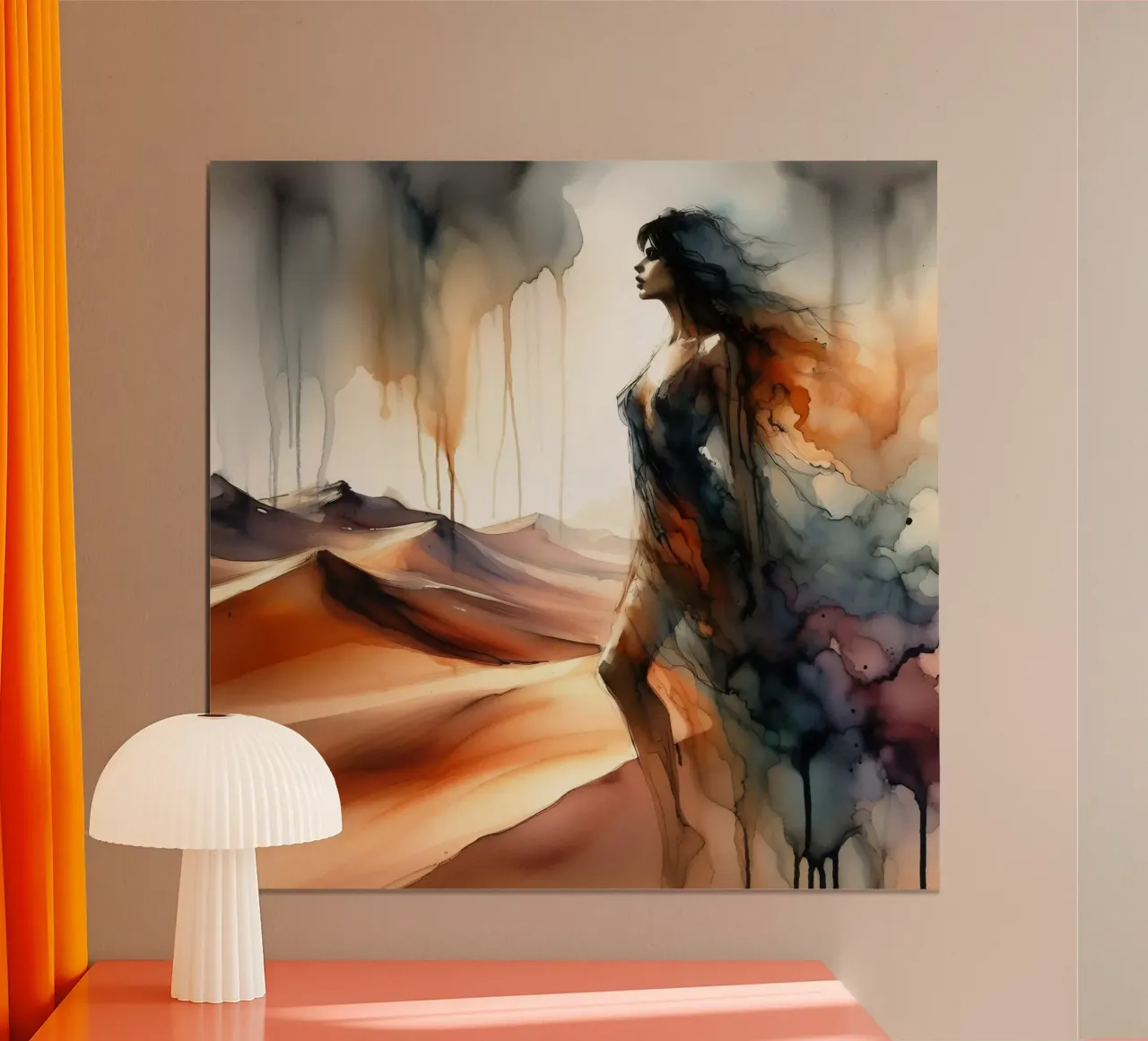 Wüste INK poster con telaio in legno da nomad