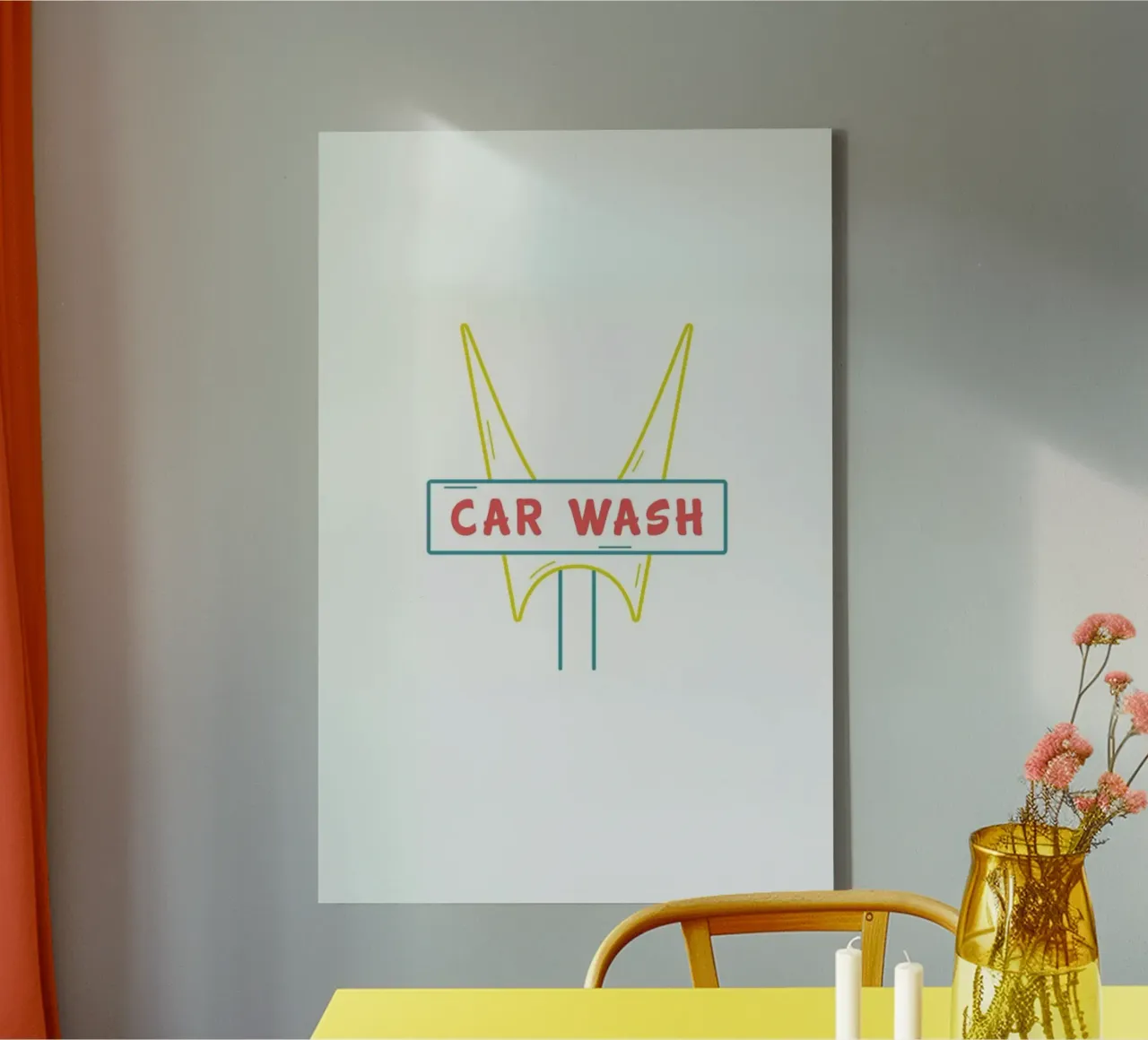 Car Wash tela con Cornice a cassetta da Dean Smith