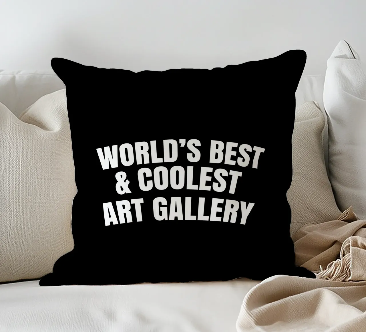 World's best and coolest art gallery cuscino da happieeagle