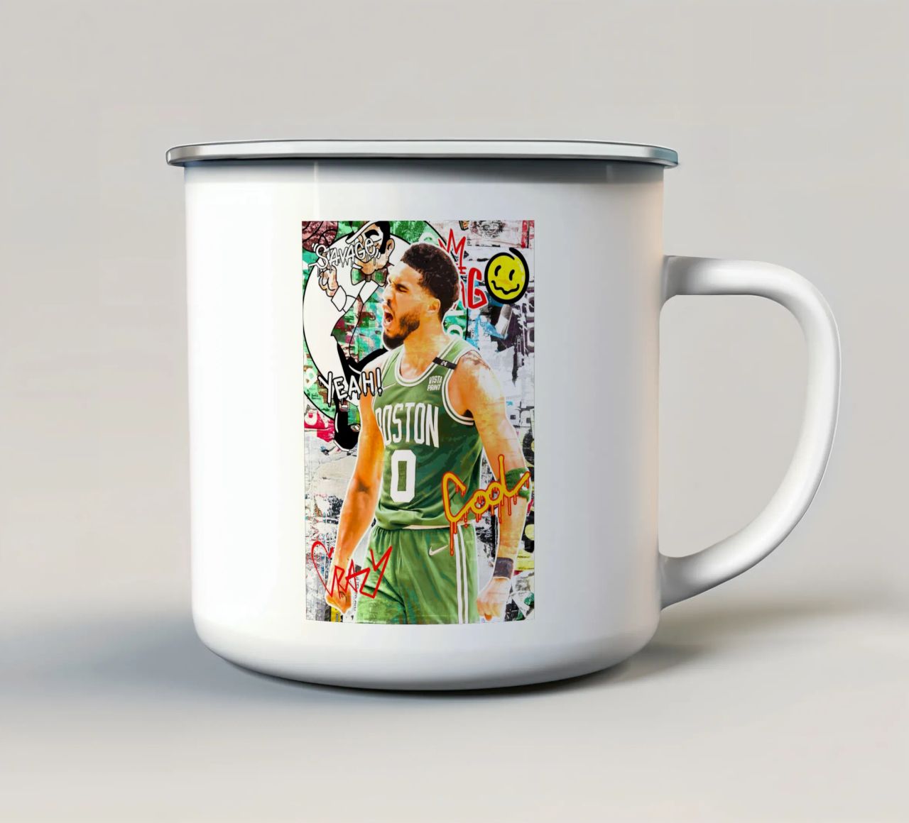 Jayson Tatum Boston Celtics tazza in smalto da tenten