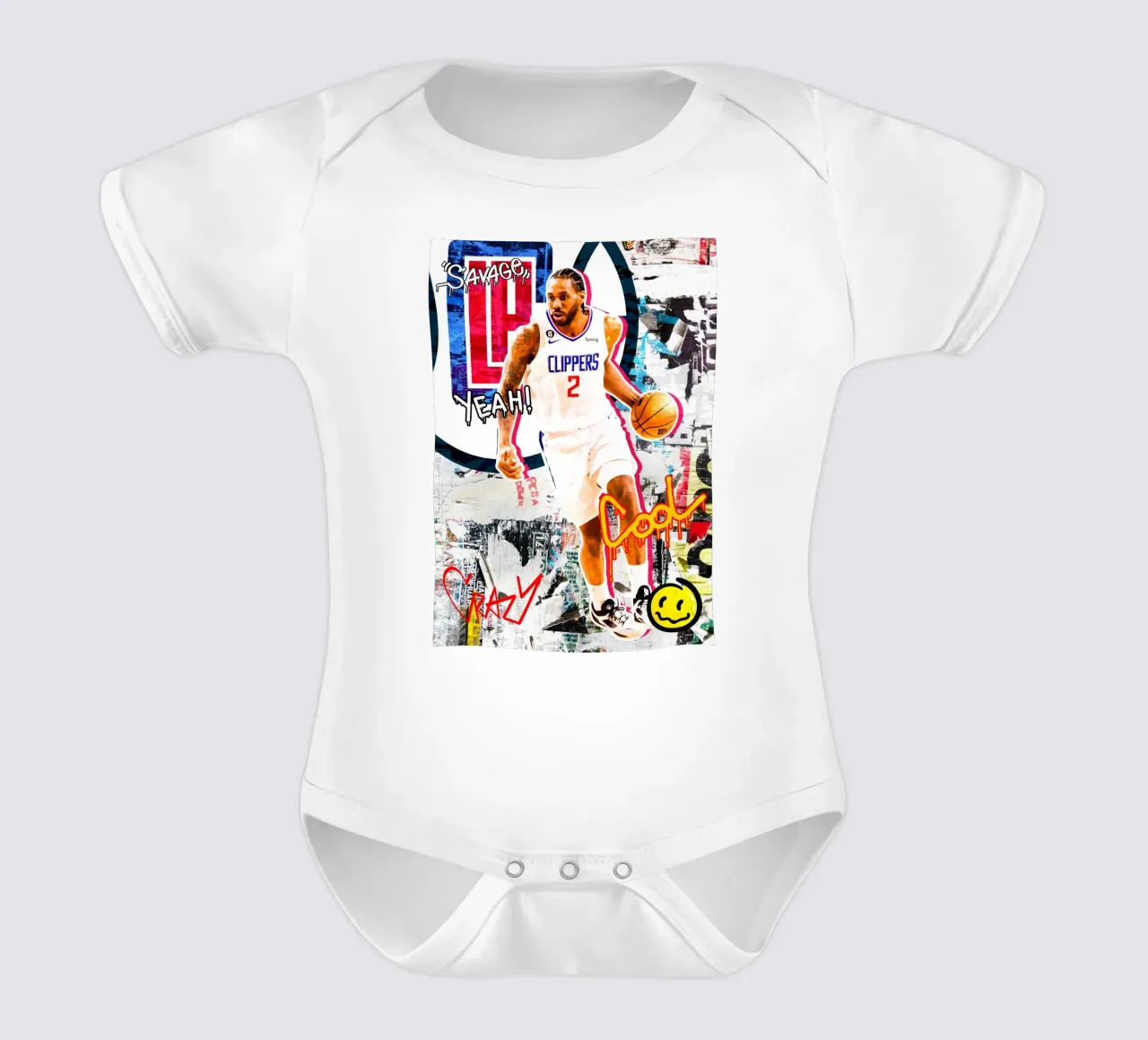 Kawhi Leonard LA Clippers 1 body neonato maniche corte da tenten