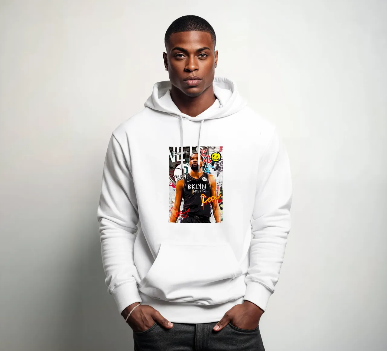 Kevin Durant Brooklyn Nets felpa con cappuccio da tenten