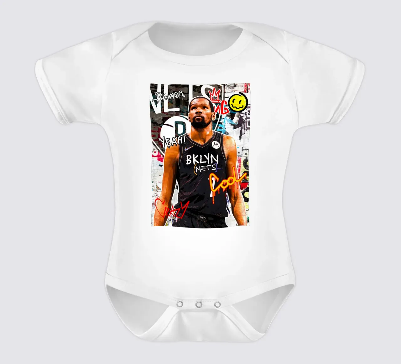 Kevin Durant Brooklyn Nets body neonato maniche corte da tenten