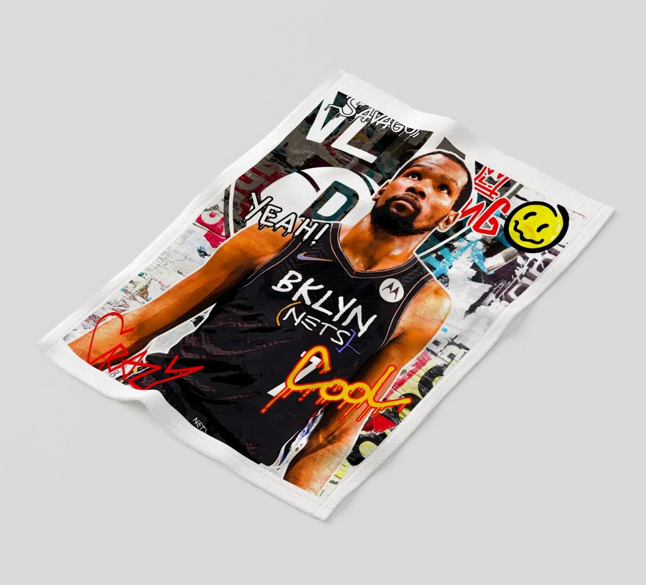 Kevin Durant Brooklyn Nets coperta in pile da tenten