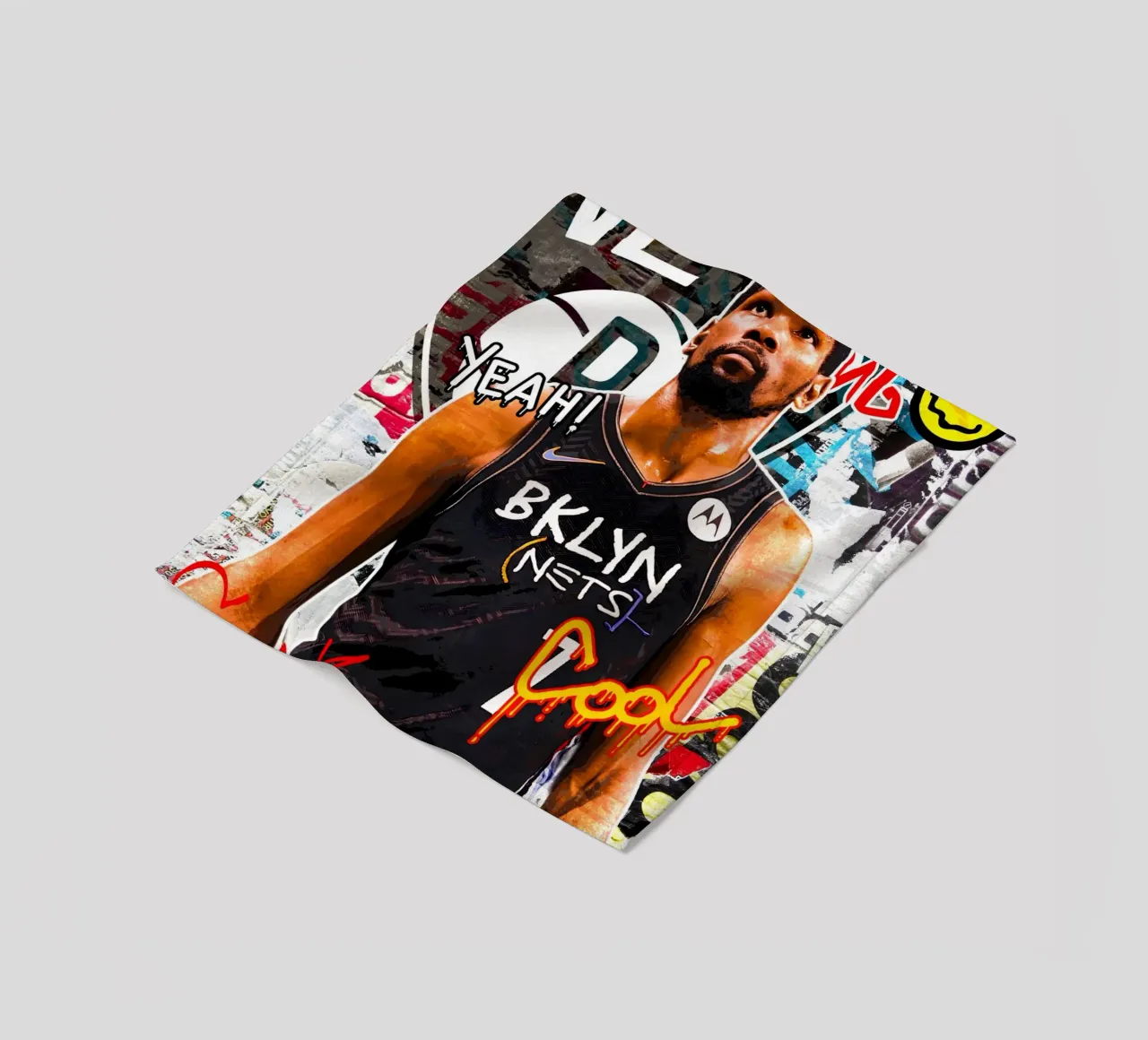 Kevin Durant Brooklyn Nets coperta in pile da tenten