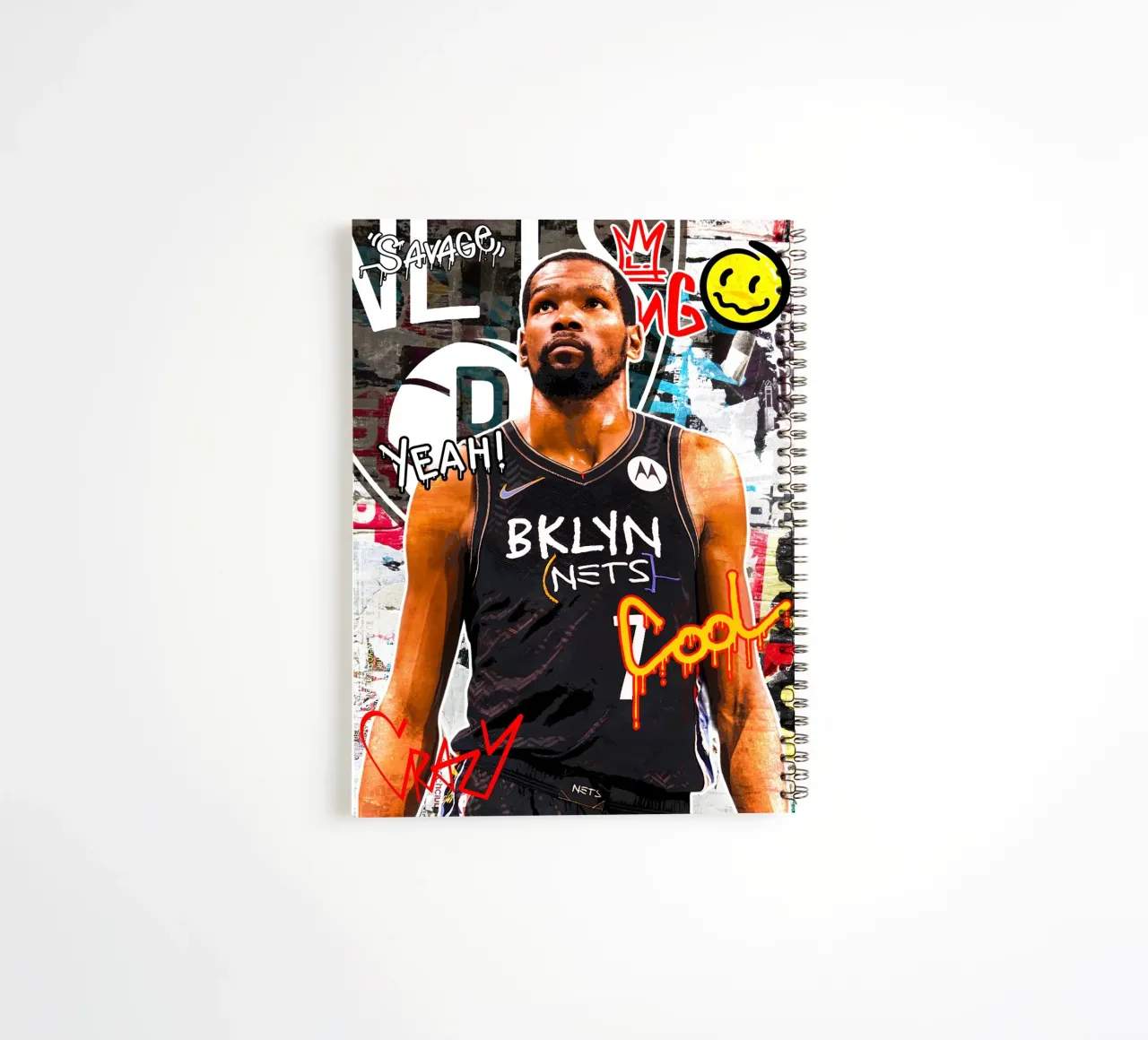 Kevin Durant Brooklyn Nets spiral notebook by tenten