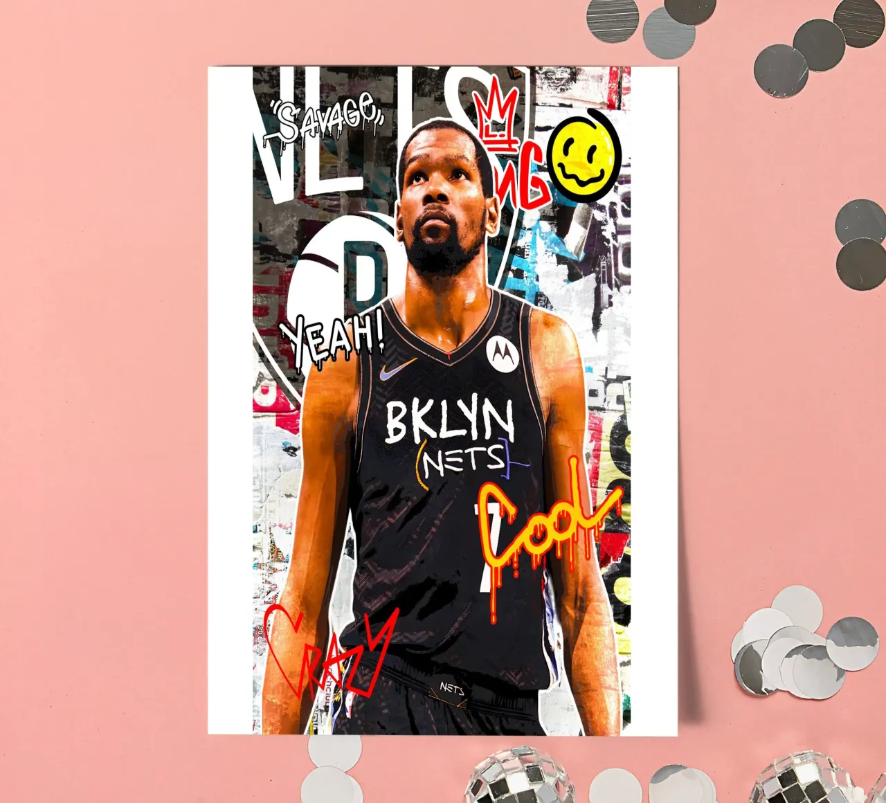 Kevin Durant Brooklyn Nets sticker sheet by tenten