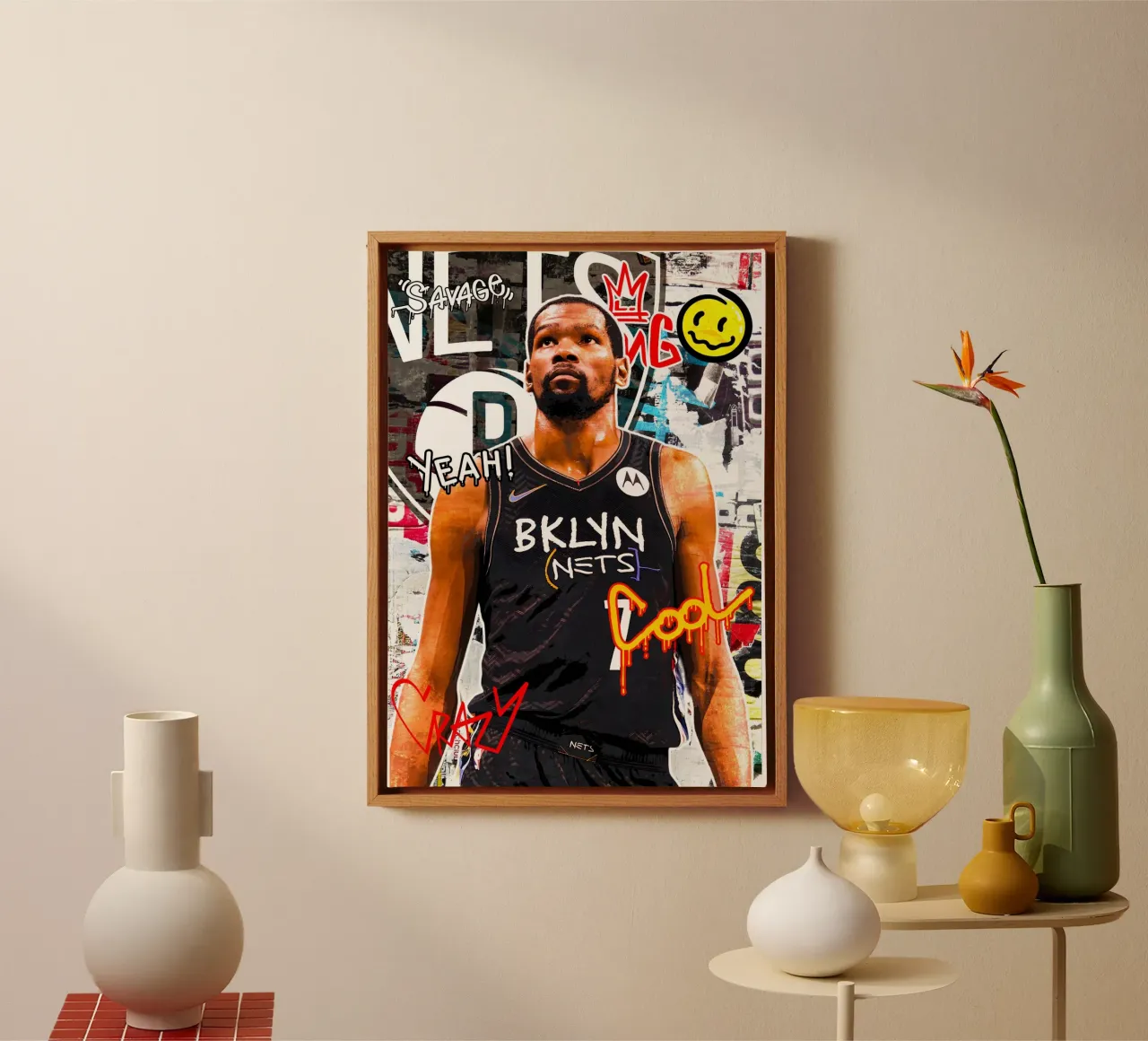 Kevin Durant Brooklyn Nets canvas by tenten