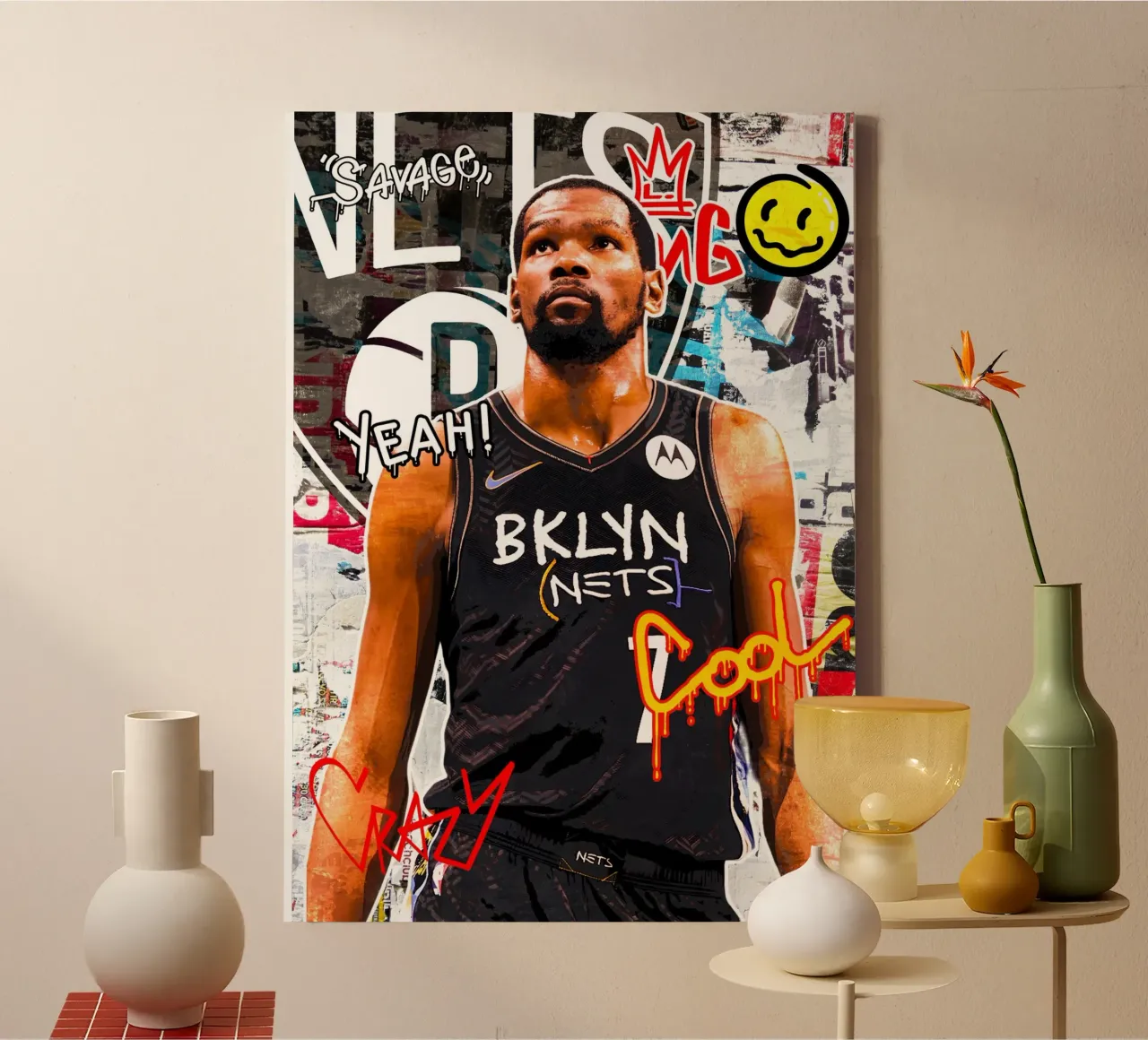 Kevin Durant Brooklyn Nets canvas by tenten