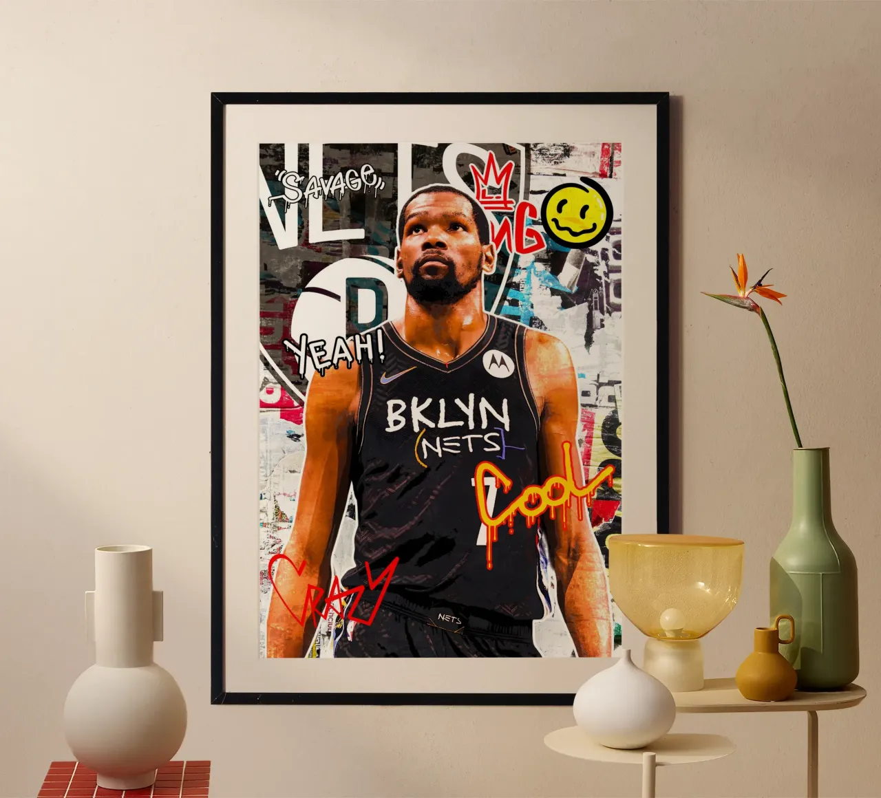Kevin Durant Brooklyn Nets carta hahnemühle da tenten