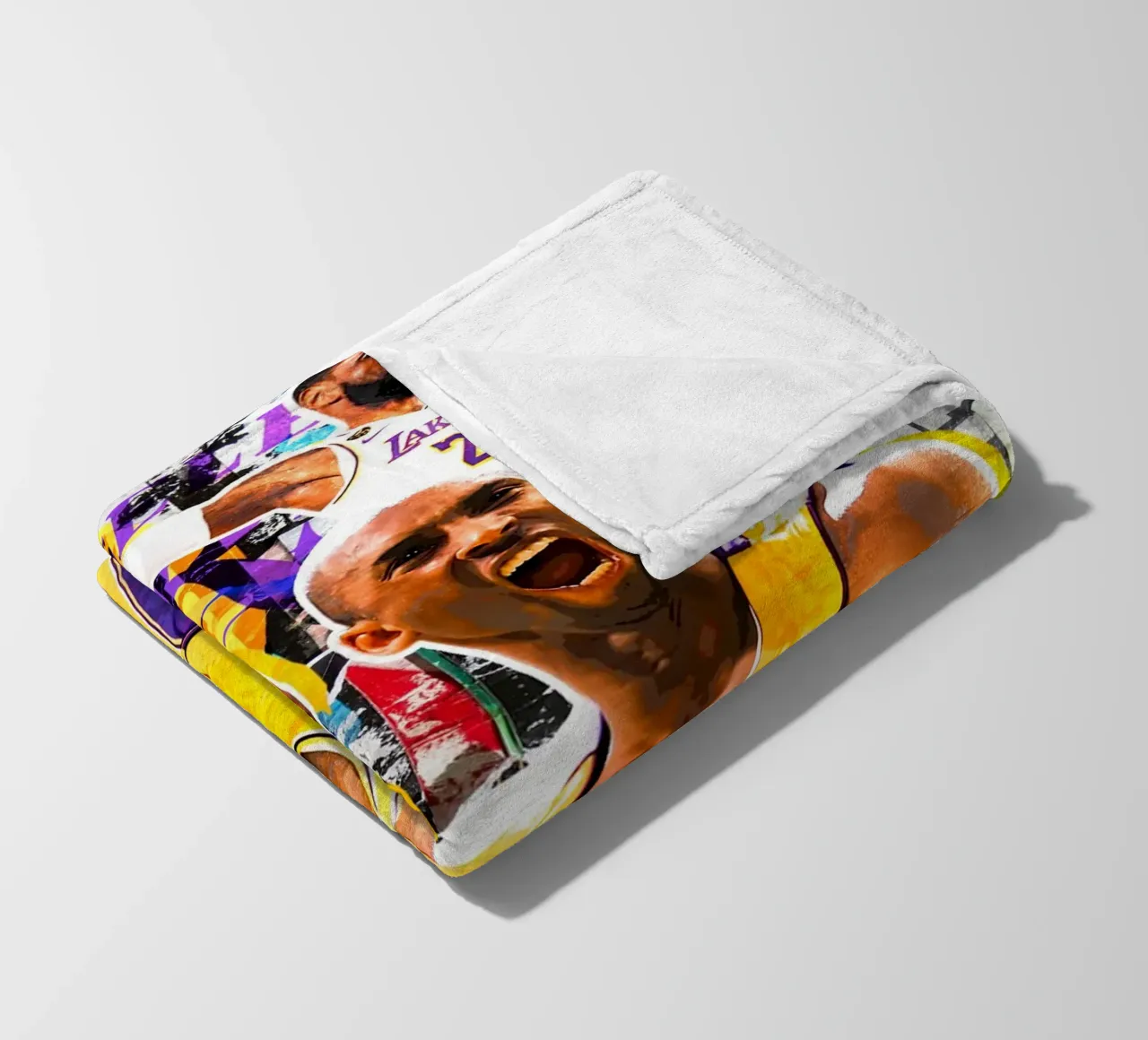 Kobe Bryant and Lebron James coperta in pile da tenten