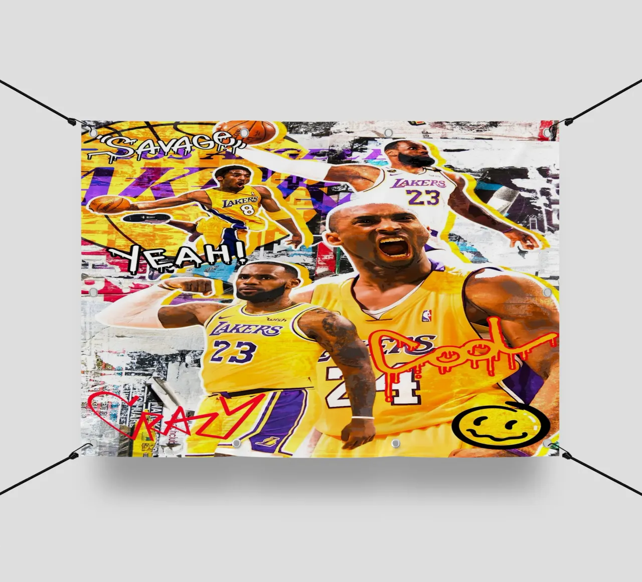 Kobe Bryant and Lebron James telo in pvc da tenten