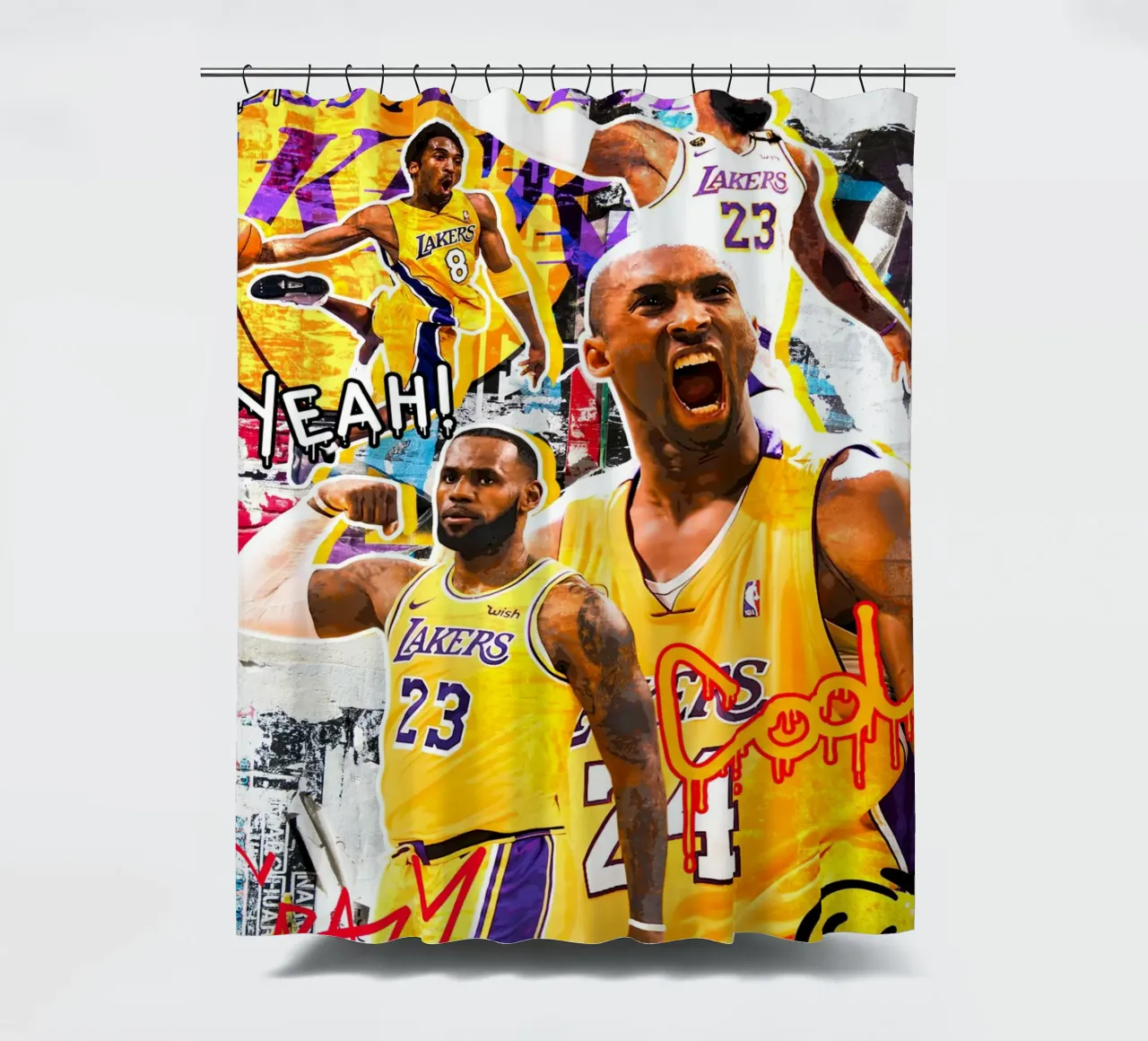 Kobe Bryant and Lebron James tenda da doccia da tenten