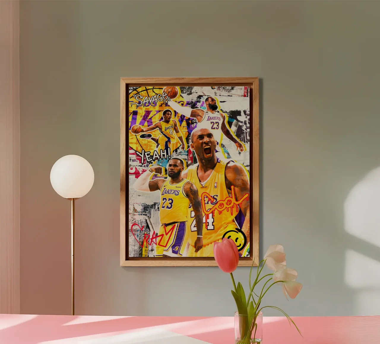 Kobe Bryant and Lebron James alluminio dibond da tenten