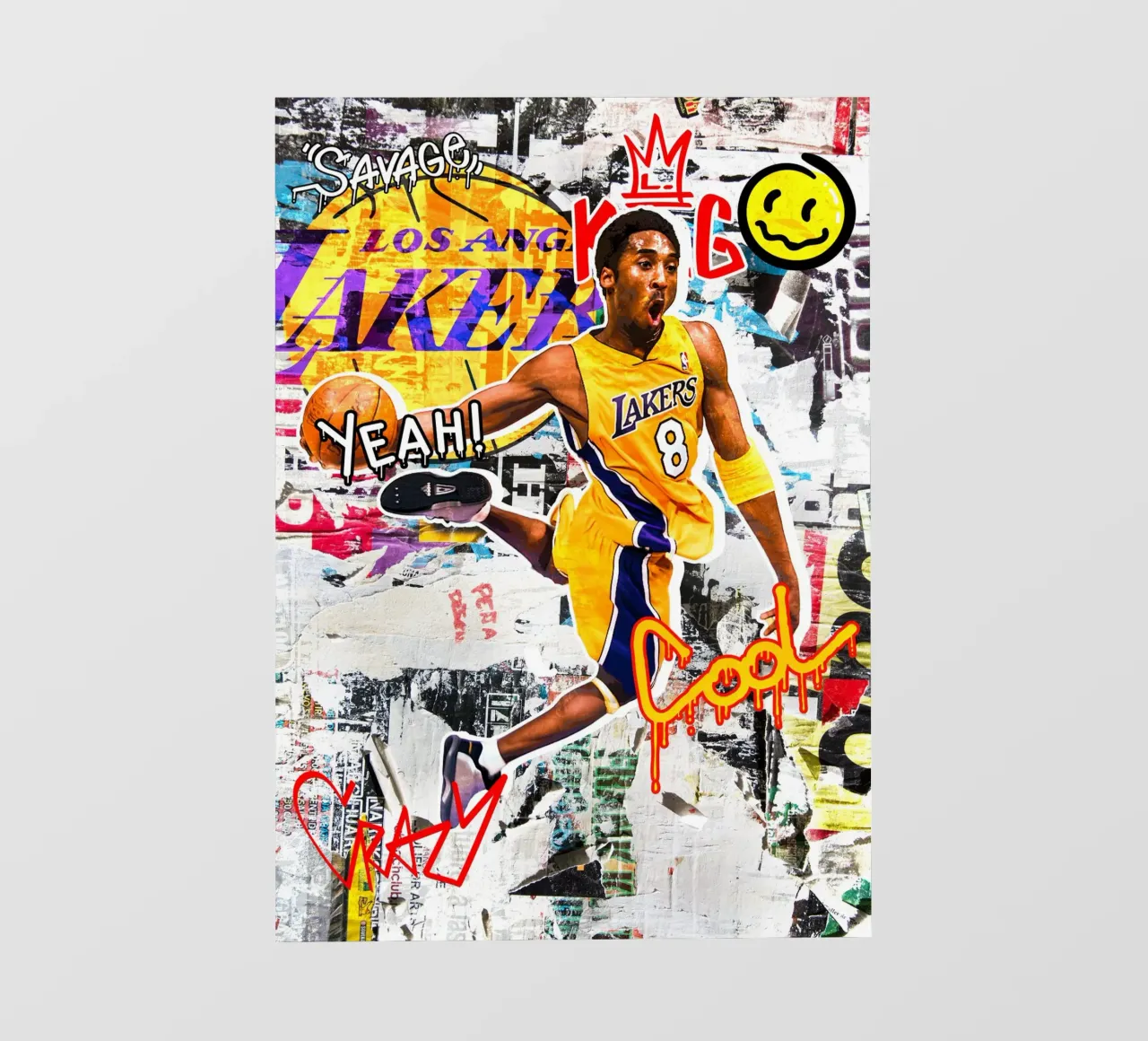 Kobe Bryant LA Lakers 2 pellicola backlit da tenten
