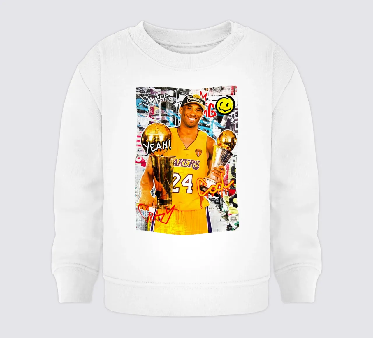 Kobe Bryant LA Lakers 3 felpa neonato da tenten