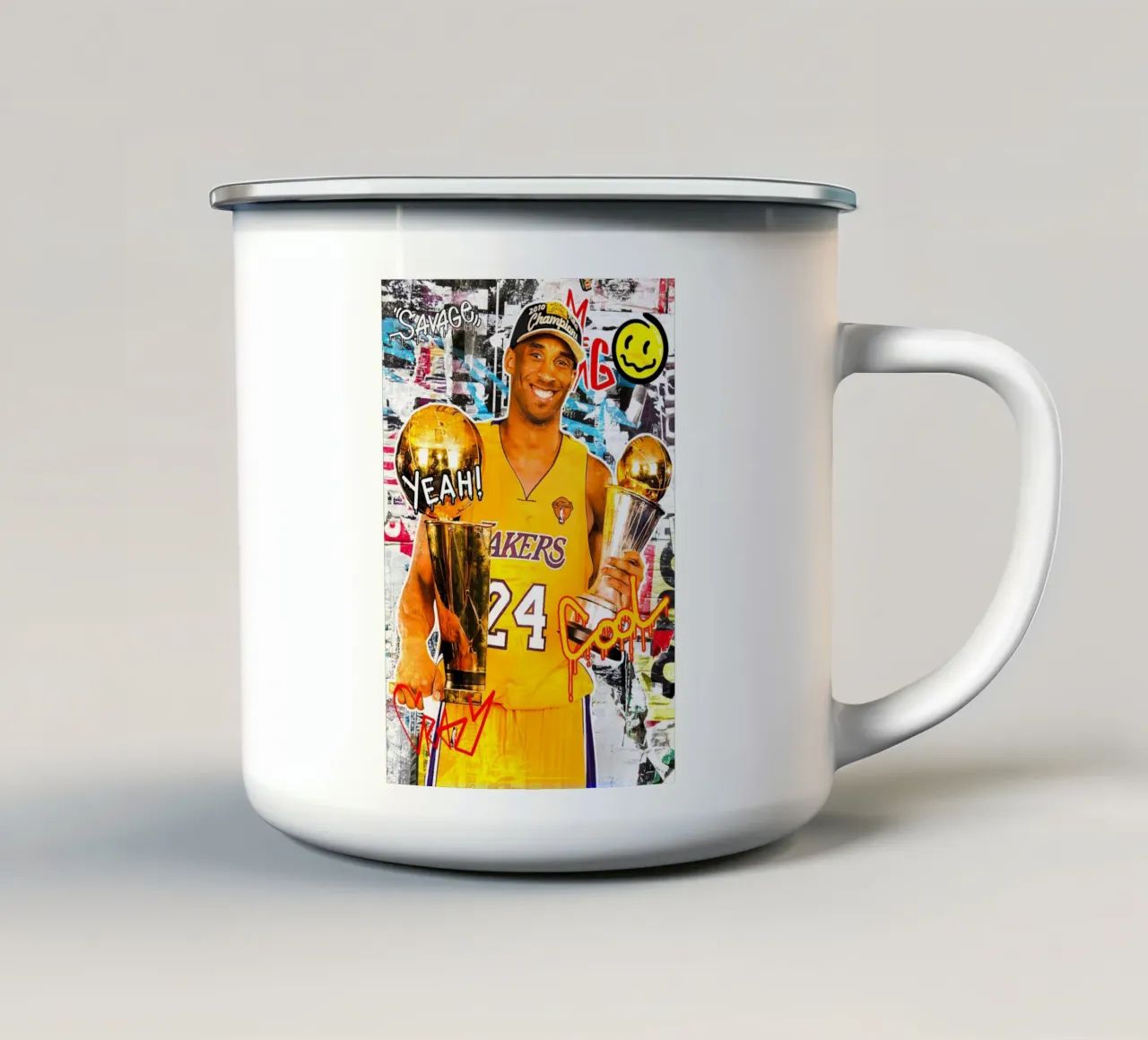 Kobe Bryant LA Lakers 3 tazza in smalto da tenten