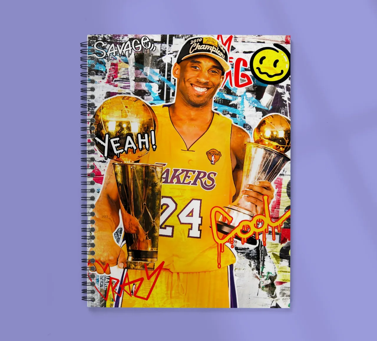 Kobe Bryant LA Lakers 3 spiral notebook by tenten