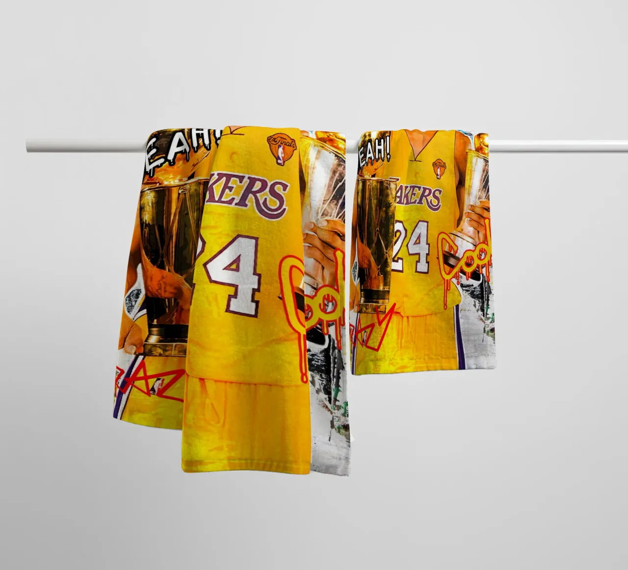 Kobe Bryant LA Lakers 3 towel by tenten