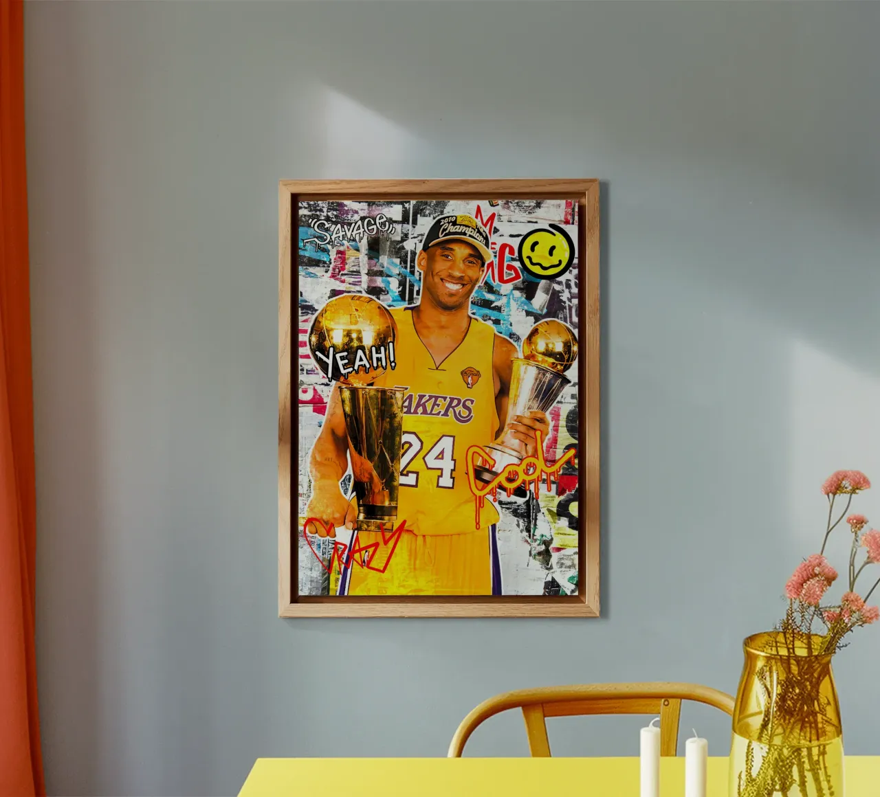 Kobe Bryant LA Lakers 3 alu-dibond by tenten